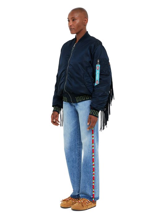 Alanui Alanui X Alpha Industries Bomber Replica Blue LWEH001R25FAB001