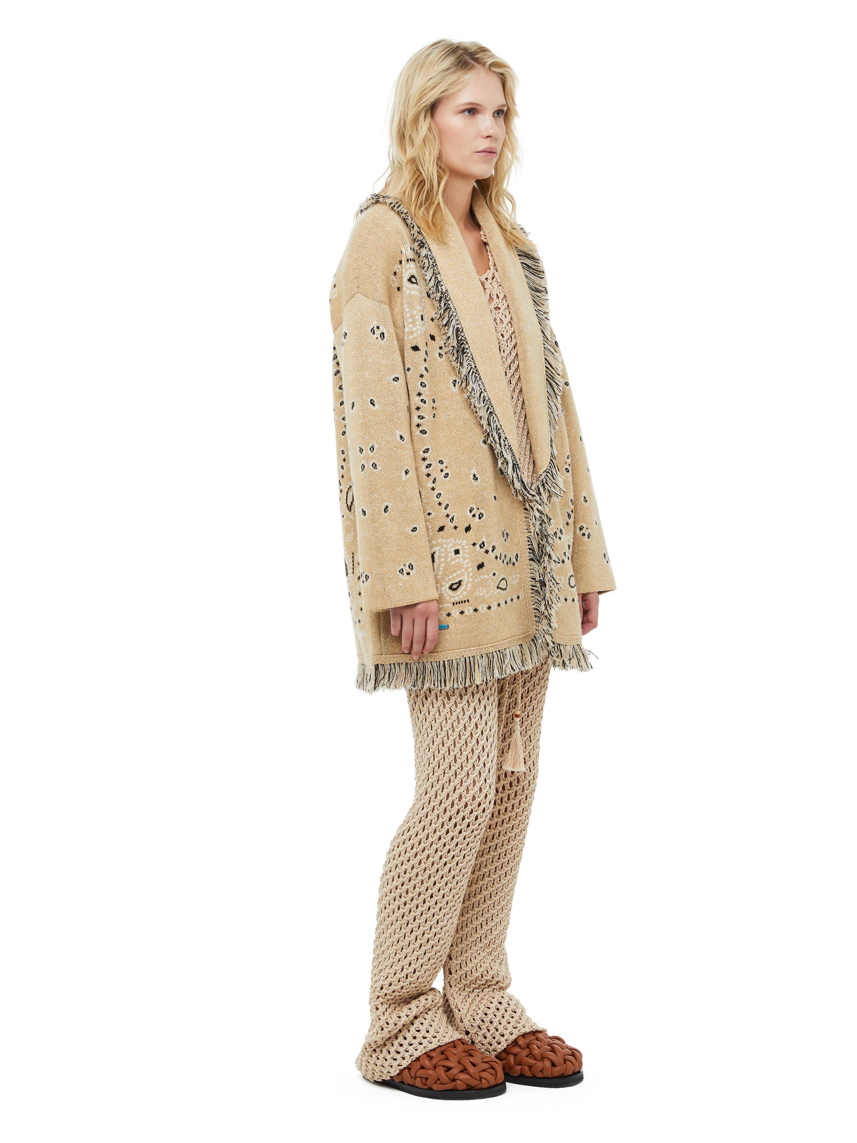 Alanui Bandana Jacquard Cardigan Honeycomb-Multicolor LWHB064S23KNI007