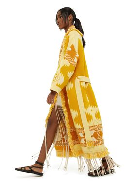 Alanui Icon Jacquard Coat Replica Blue LWEH001R25FAB001