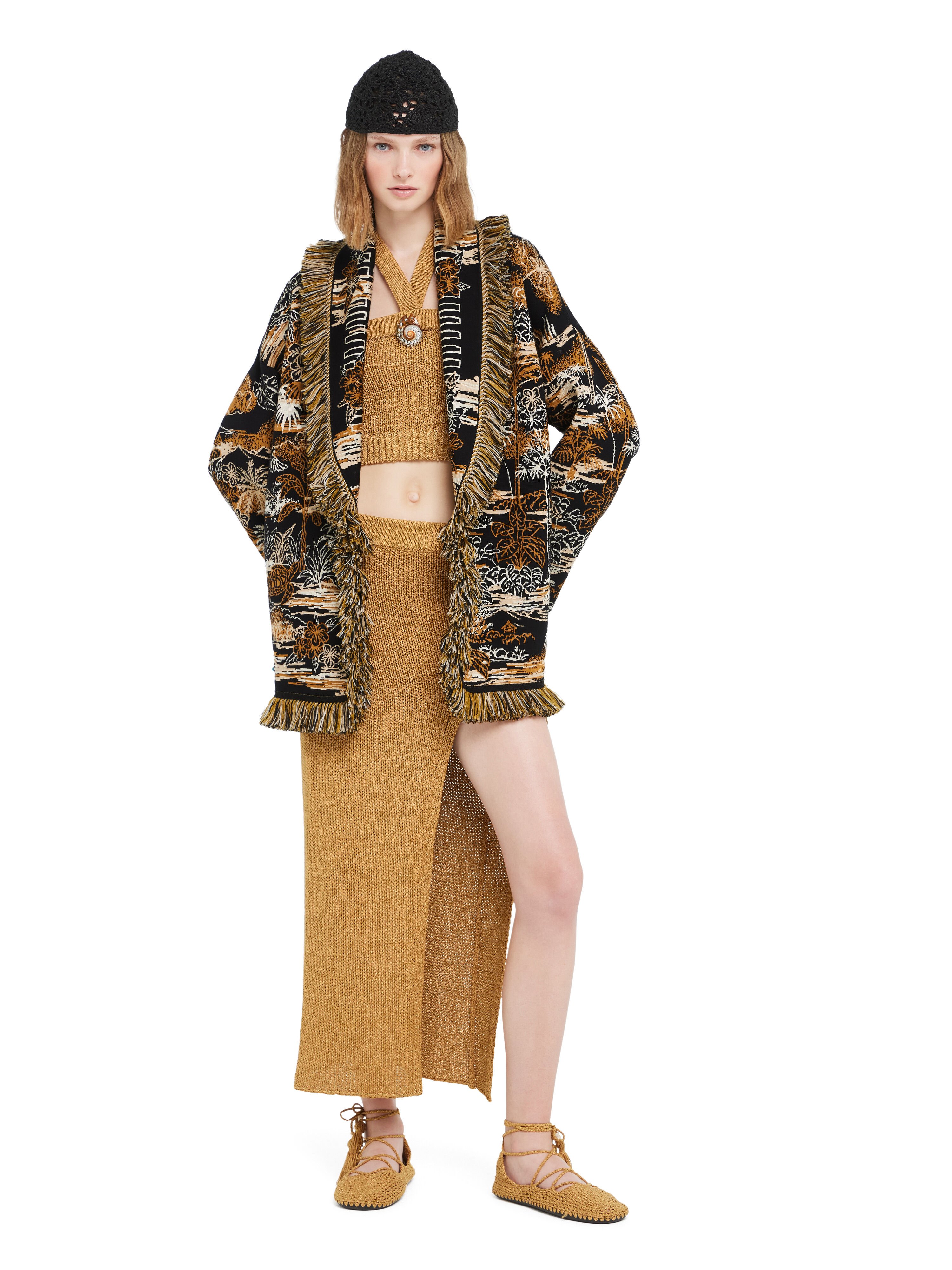 Alanui Lost In The Blue Cardigan Black-Multicolor LWHB064R26KNI021