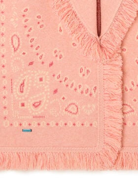 Alanui Bandana Jacquard Cardigan Calendula-Rosy Spike