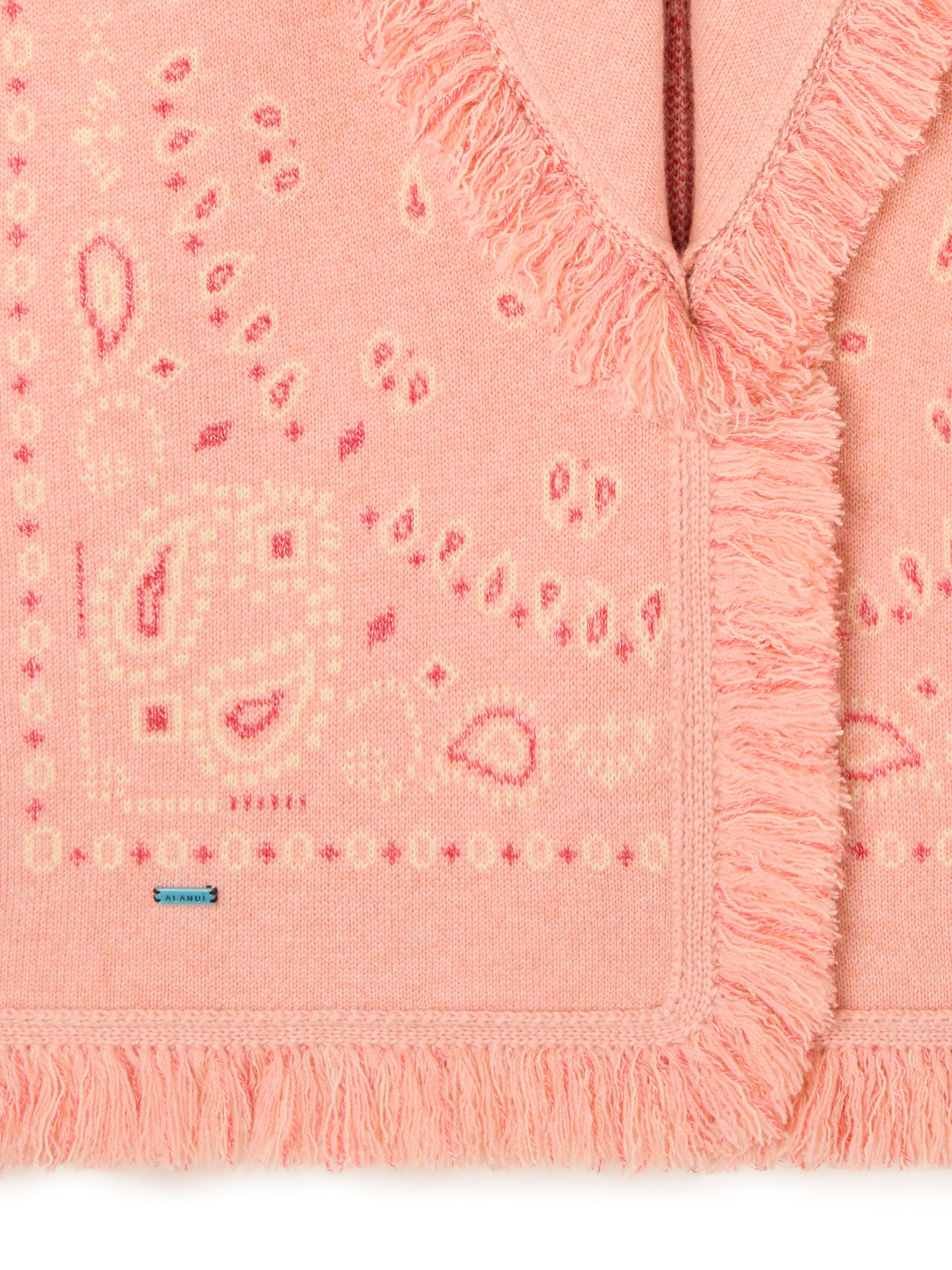 Alanui Bandana Jacquard Cardigan Calendula-Rosy Spike LWHB064R26KNI029