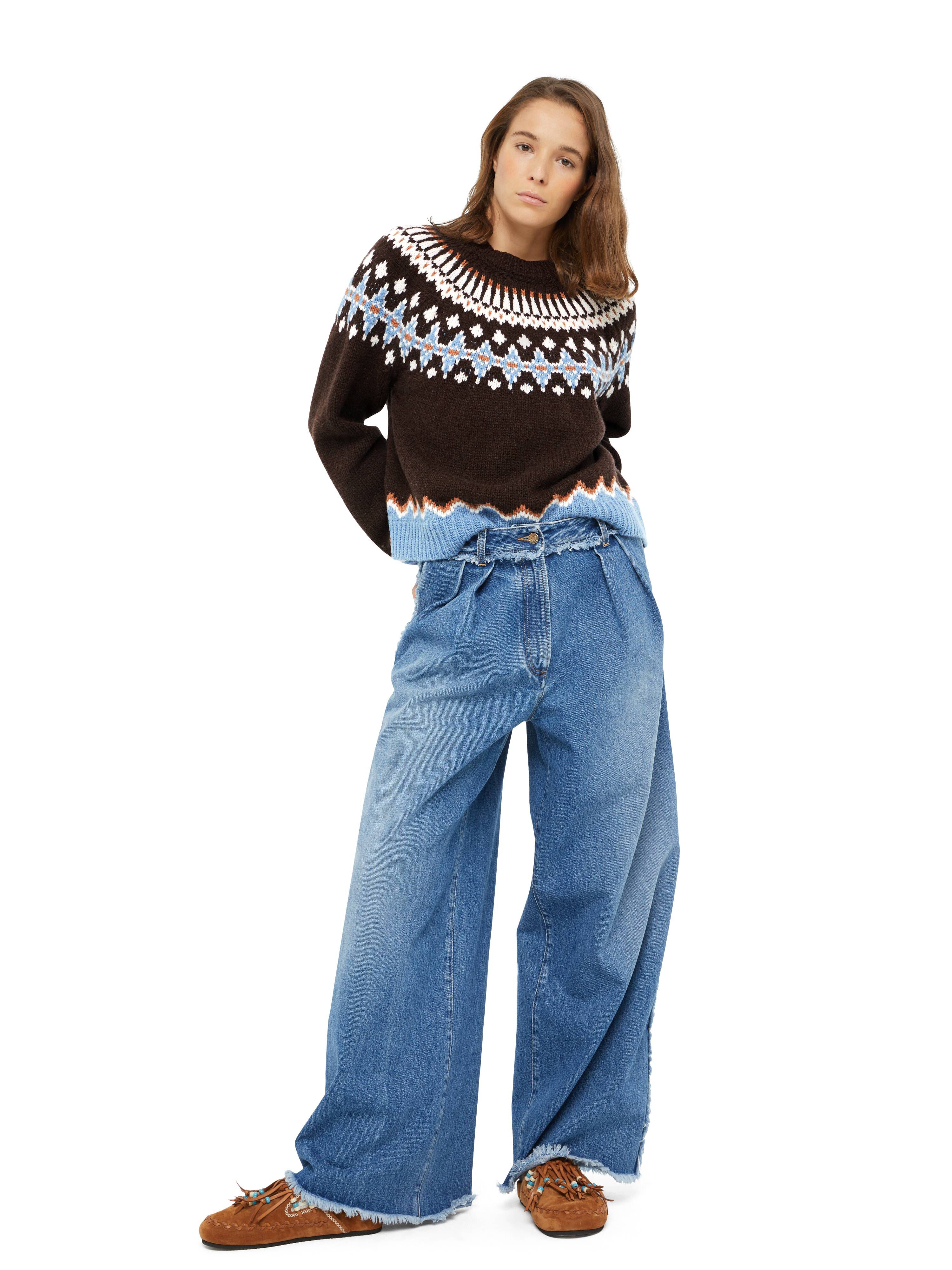 Alanui Sweet Winter Sweater Coffee-Multicolor LWHE061E24KNI001