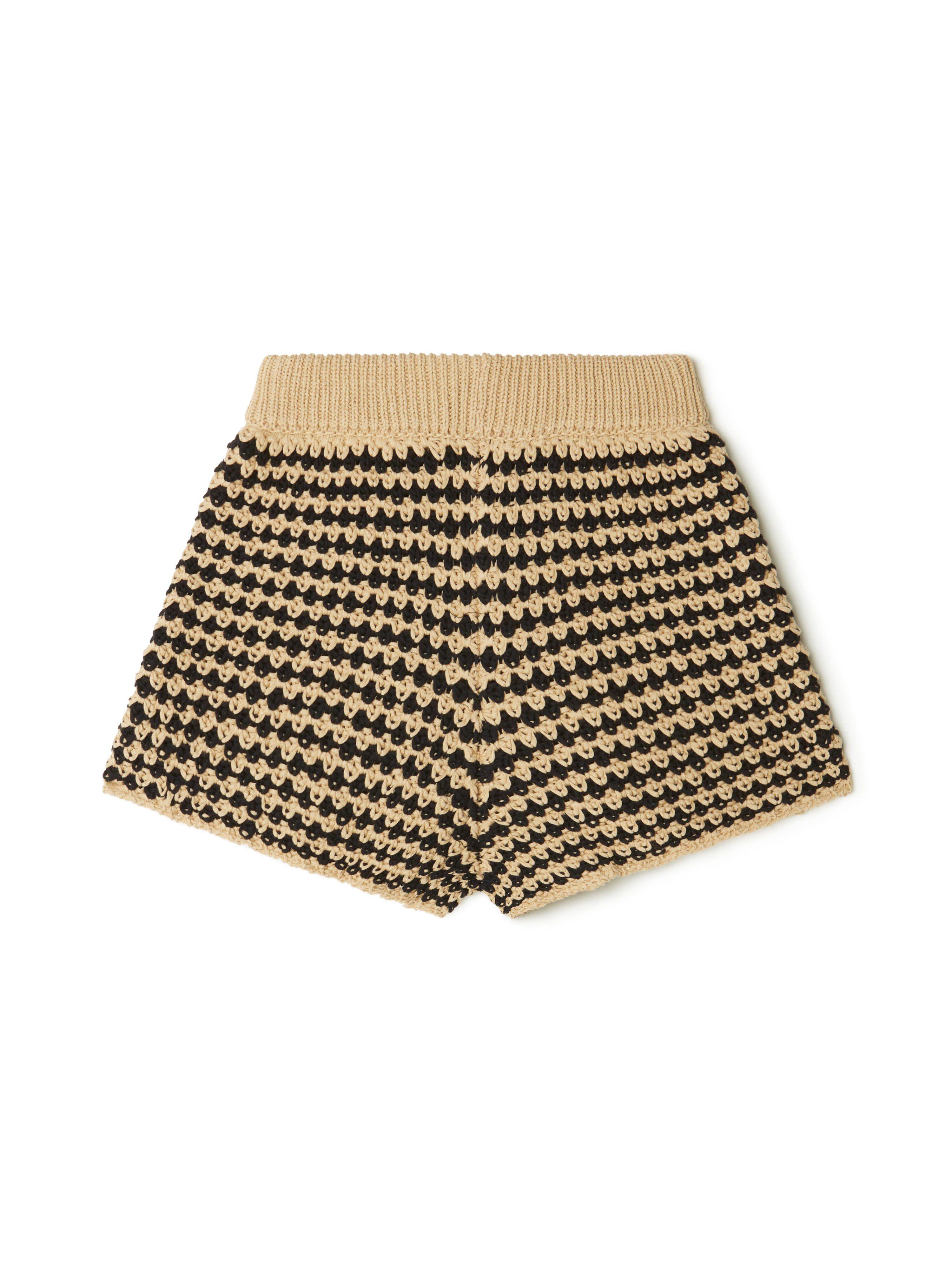 Alanui Tropical Shadow Shorts Sand-Black LWHM014R25KNI001