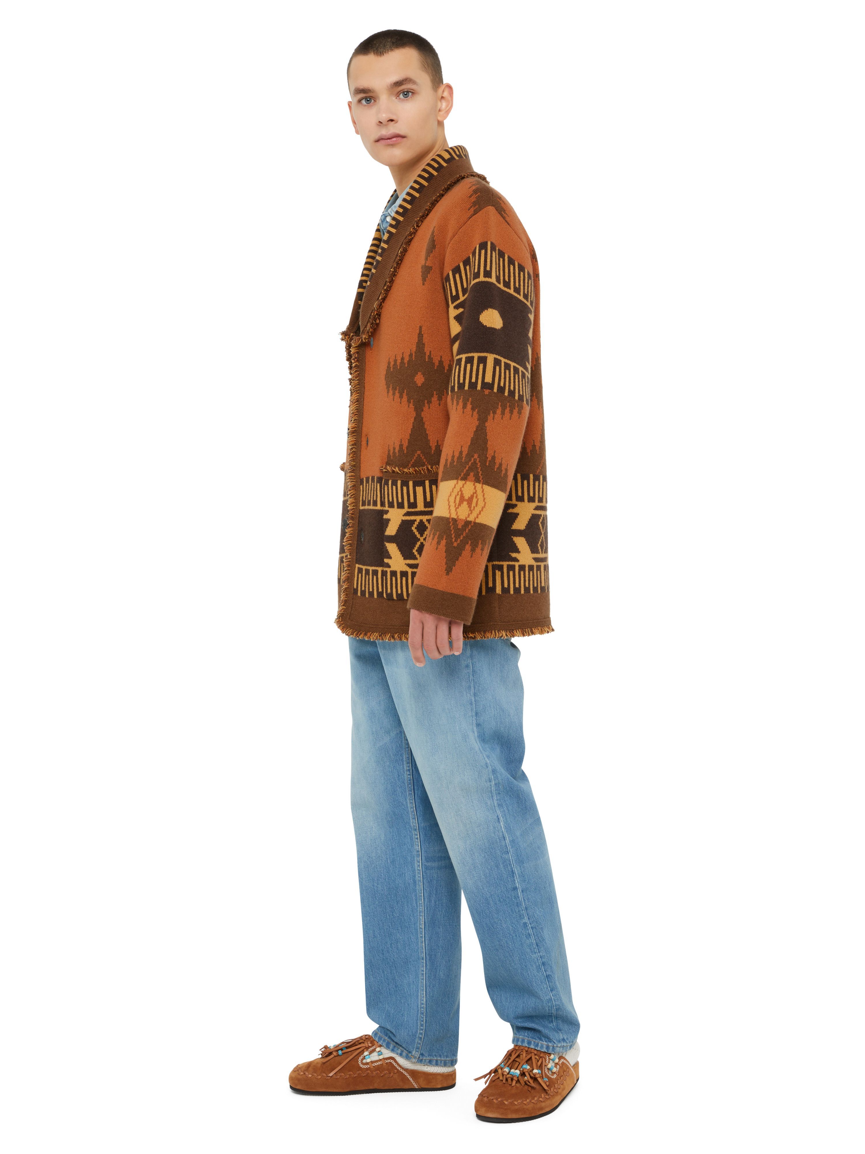 Alanui Icon Jacquard Cardigan Tamarind-Castagno LMHB038E24KNI001