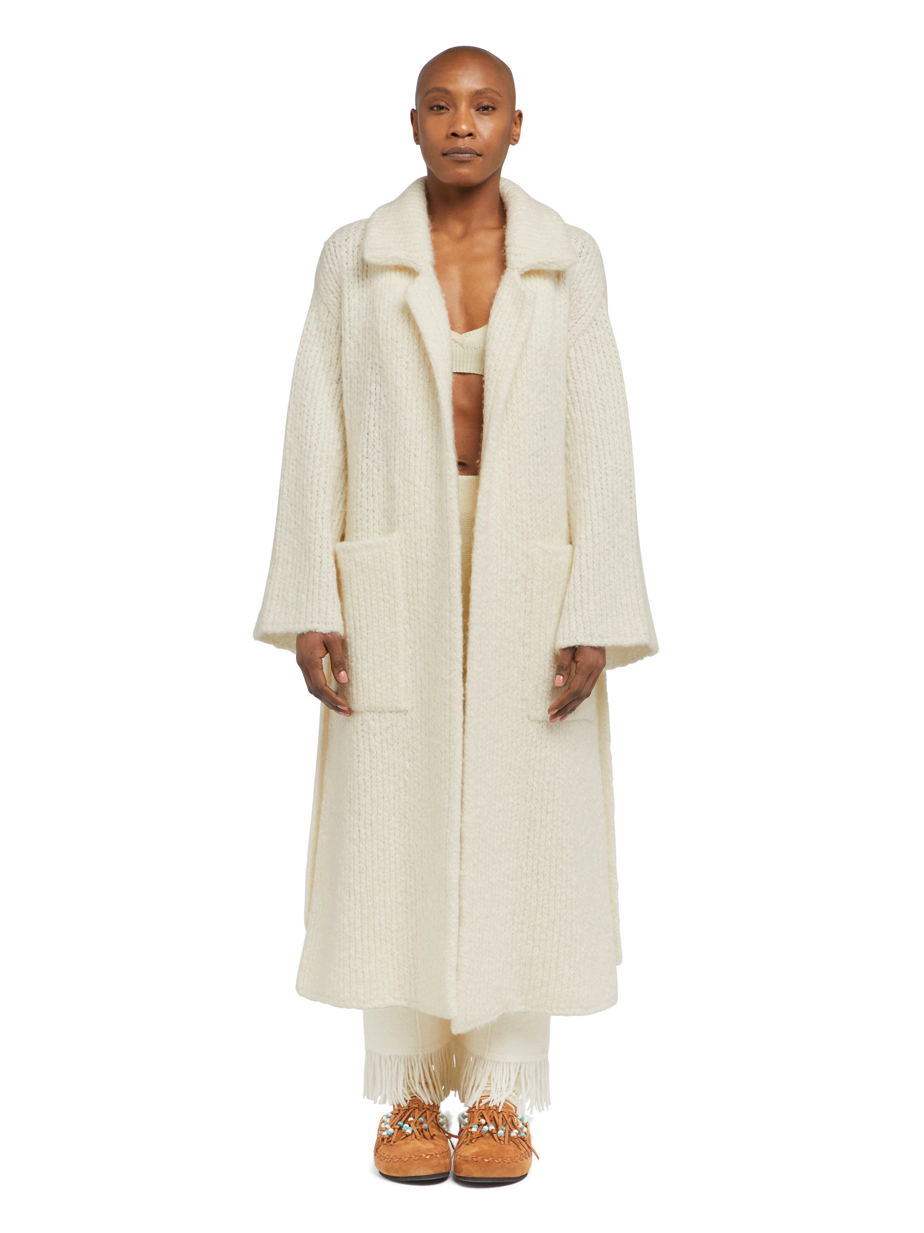 Alanui Alanui Finest Coat White Alanui Alanui Finest Coat White