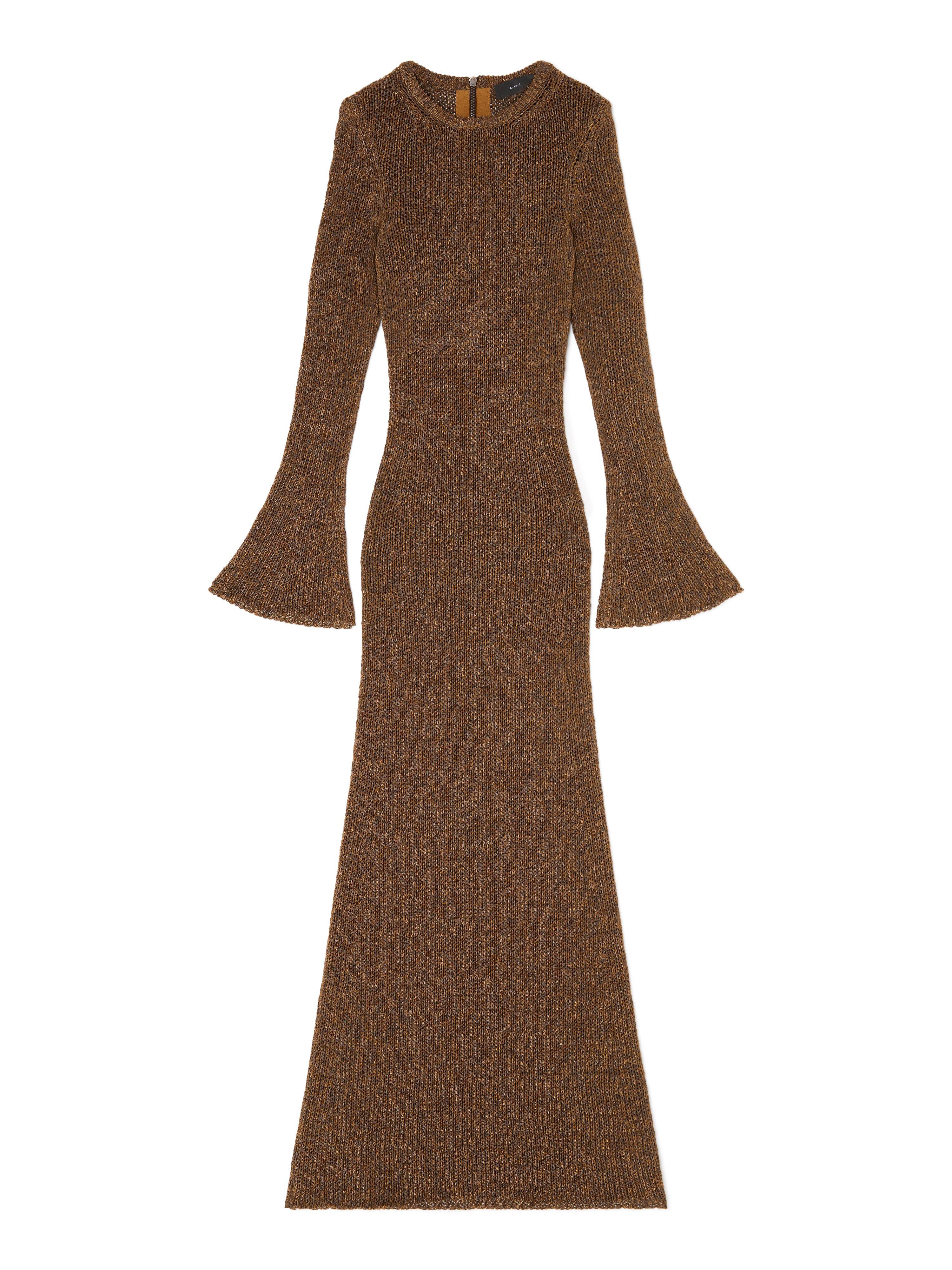 Alanui Shady Beach Dress Pecan LWHI05FR25KNI001