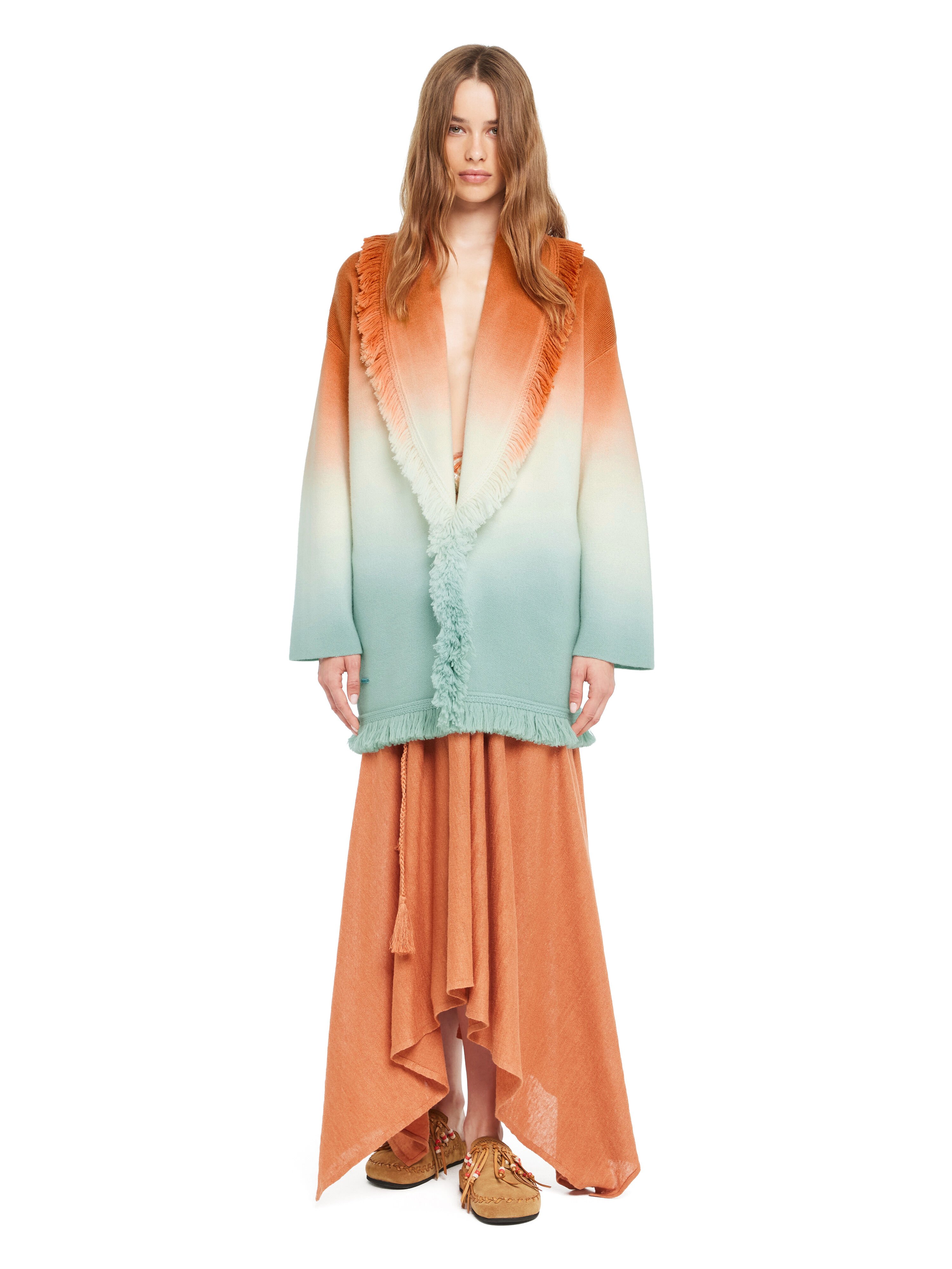 Alanui Shades Of Shore Cardigan Red Earth-Acquamarine LWHB064R26KNI016