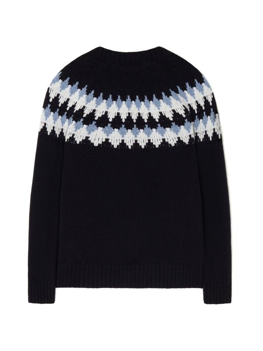 Alanui Sweet Winter Sweater Midnight Blue-Multicolor LMHE016E24KNI001