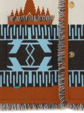 Alanui Icon Jacquard Cardigan Chalk-Pecan
