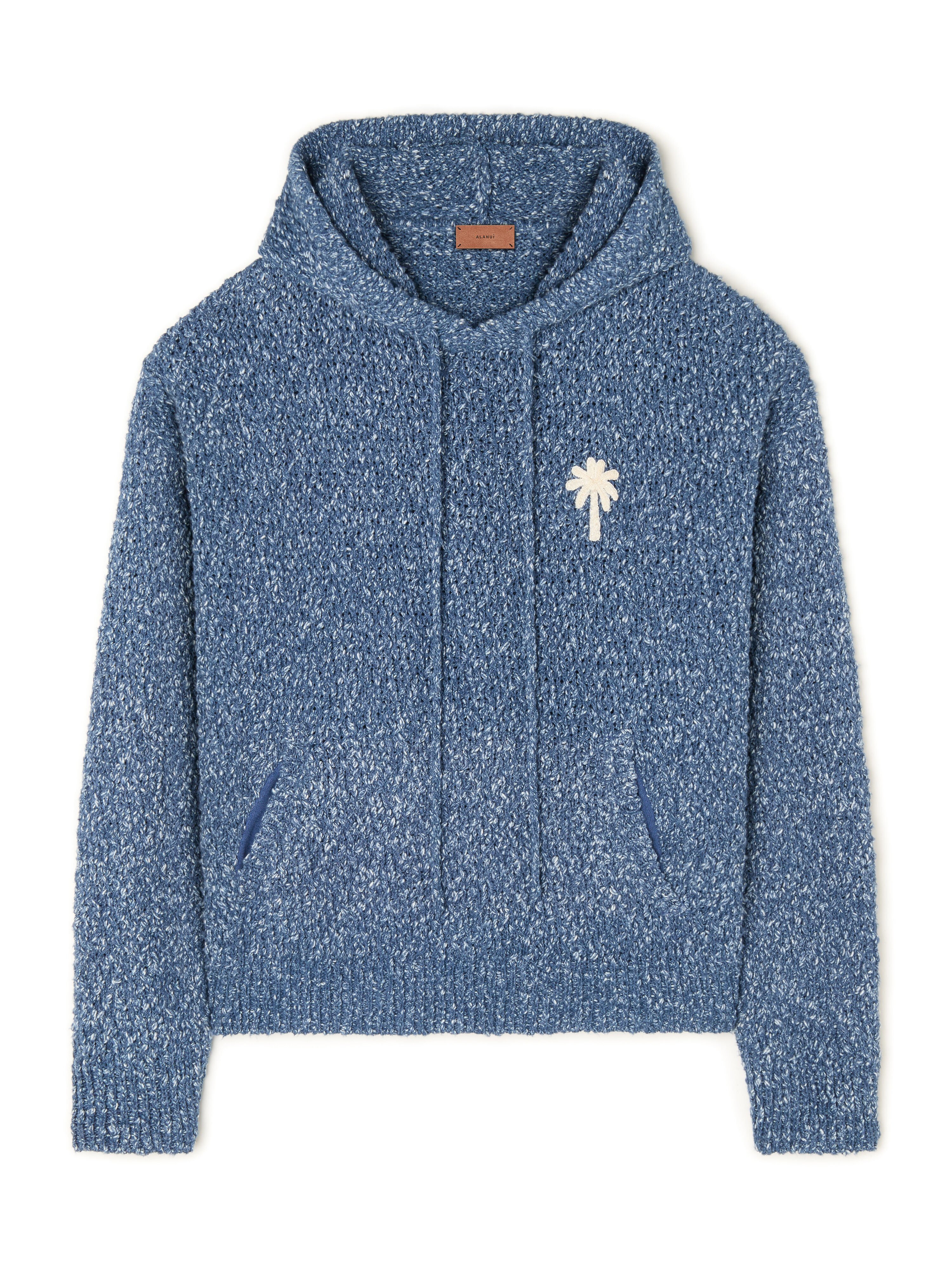 Alanui Written By The Ocean Hoodie Denim Blue LMHU003R26KNI001