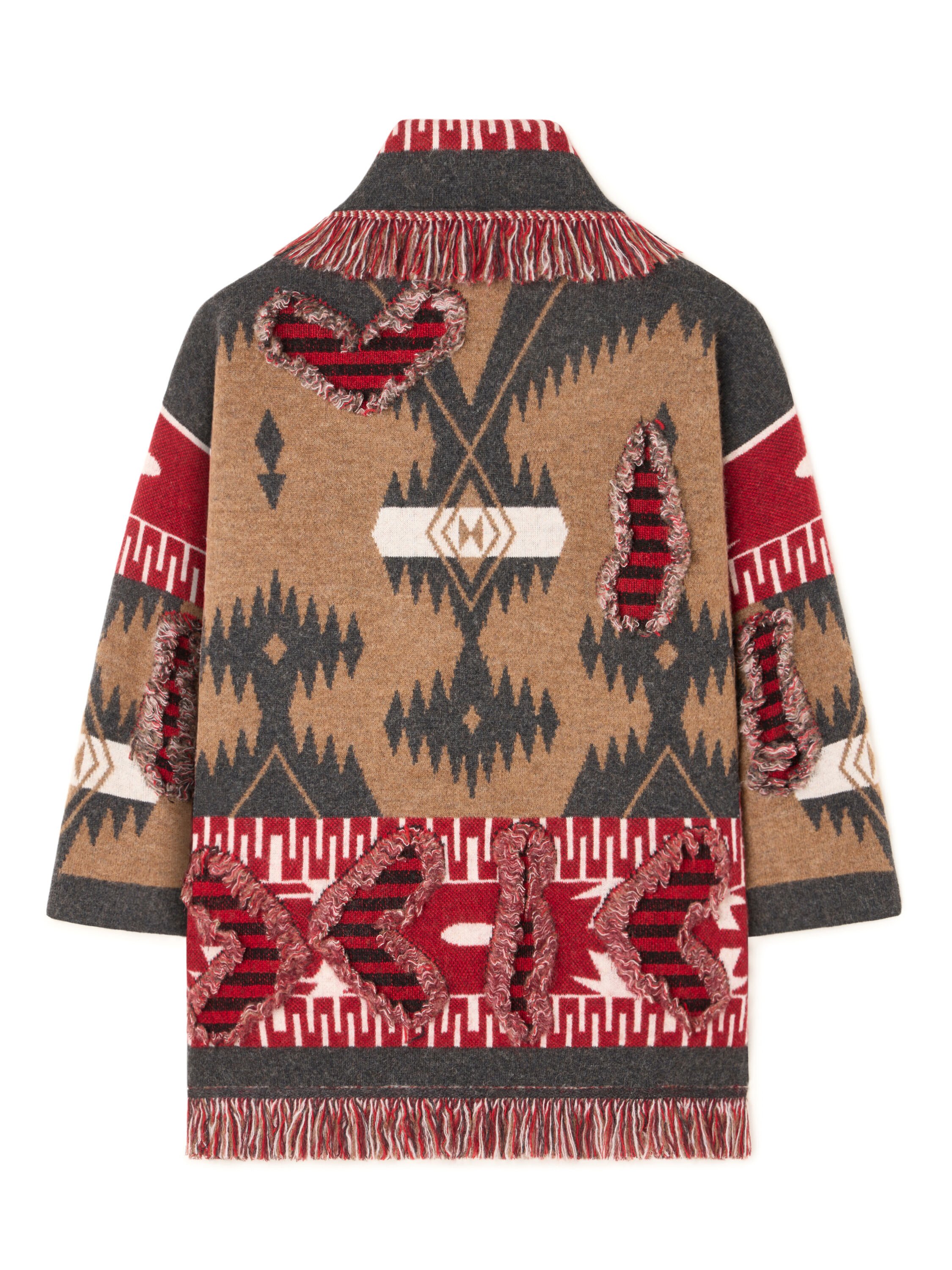 Alanui Grunge Anthem Cardigan Camel-Iron LWHB064E25KNI00A