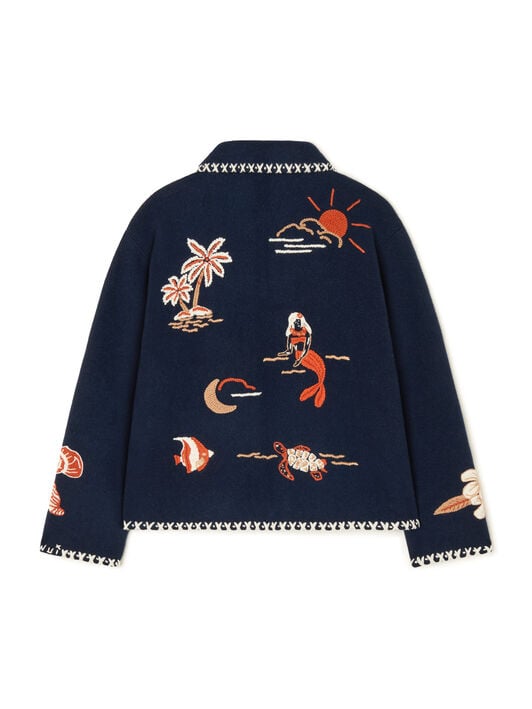 Alanui Remember Me Jacket Deep Blue LWHQ01BR26KNI001