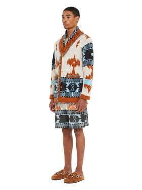Alanui Icon Jacquard Cardigan Chalk-Pecan