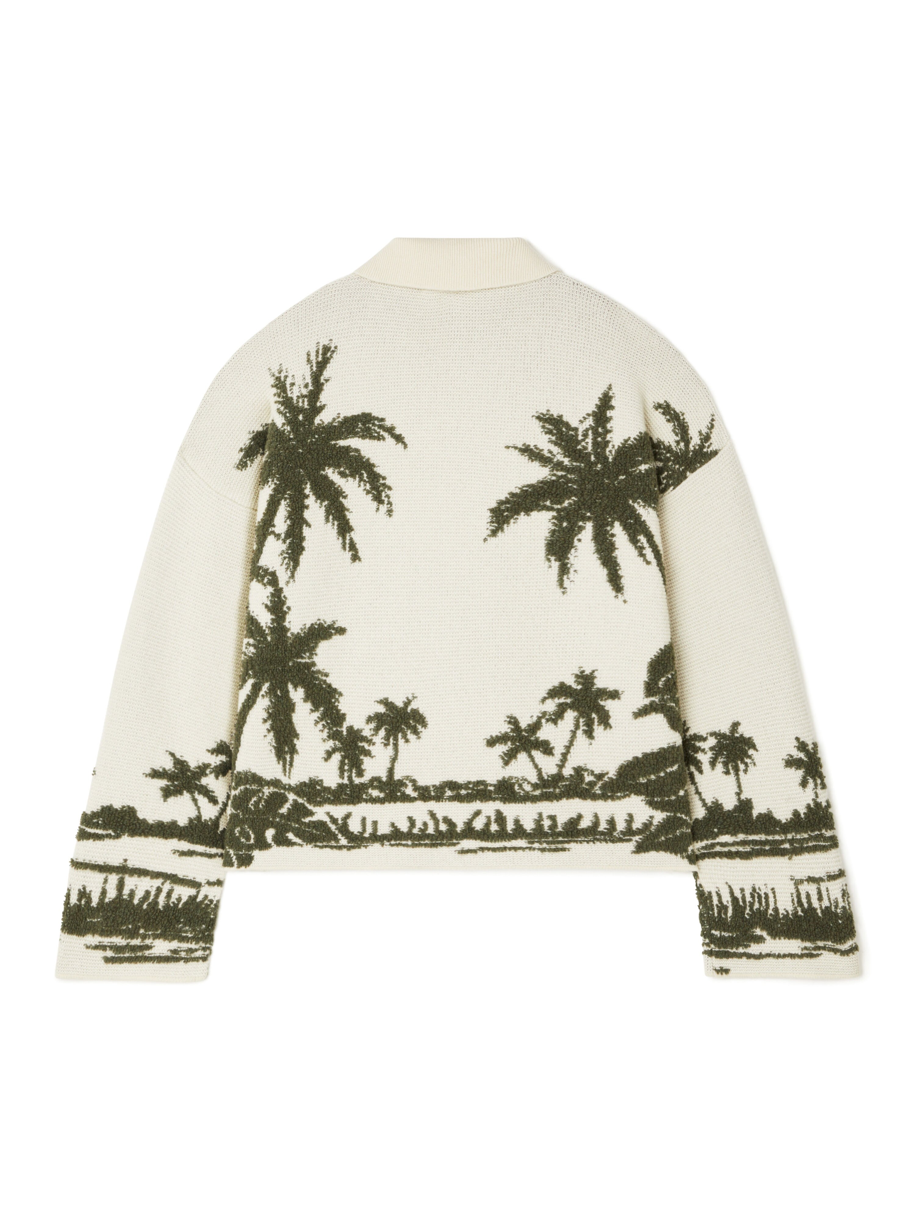 Alanui Palm Grove Tales Polo Ivory-Olive LWHV002E25KNI002
