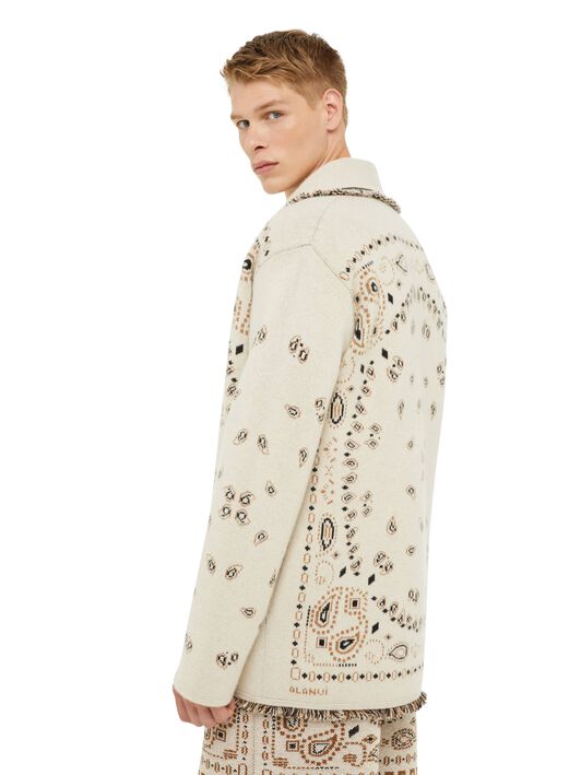 Alanui Bandana Jacquard Cardigan Curcuma LMHB039R24KNI006