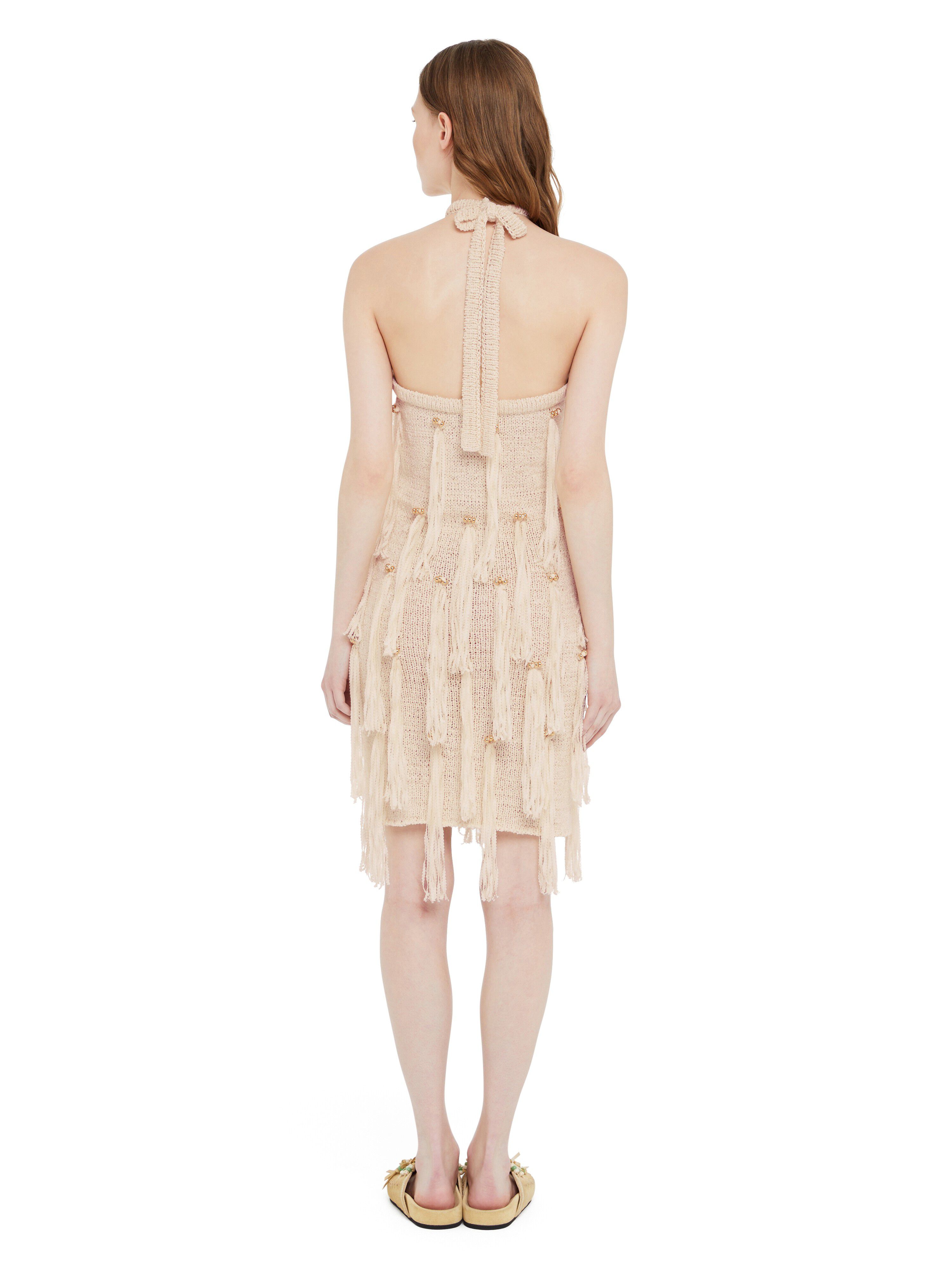Alanui Cape Jasmine Dress Chalk LWHI05ER25KNI001