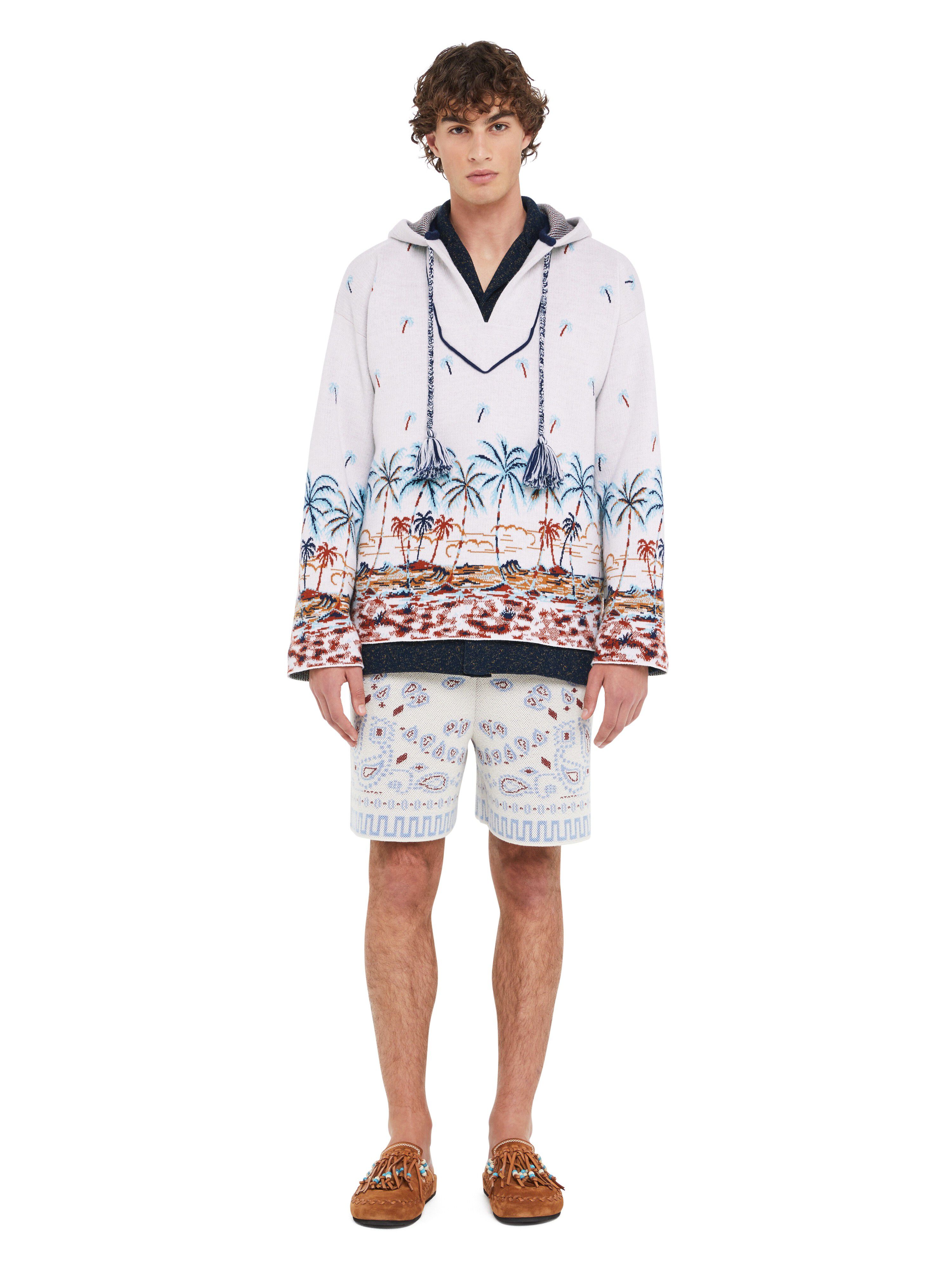 Alanui The Tale Of Hawaiian Hoodie Chalk-Sky Blue LMHU001R25KNI001