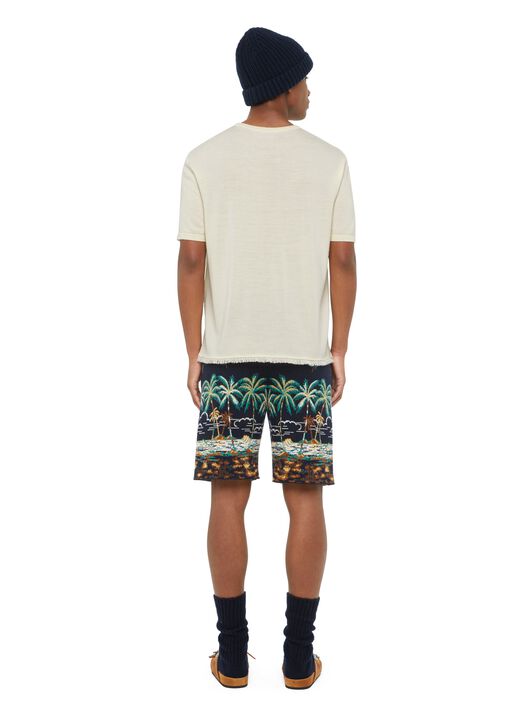 Alanui Knit T-Shirt White LMHW002E24KNI001