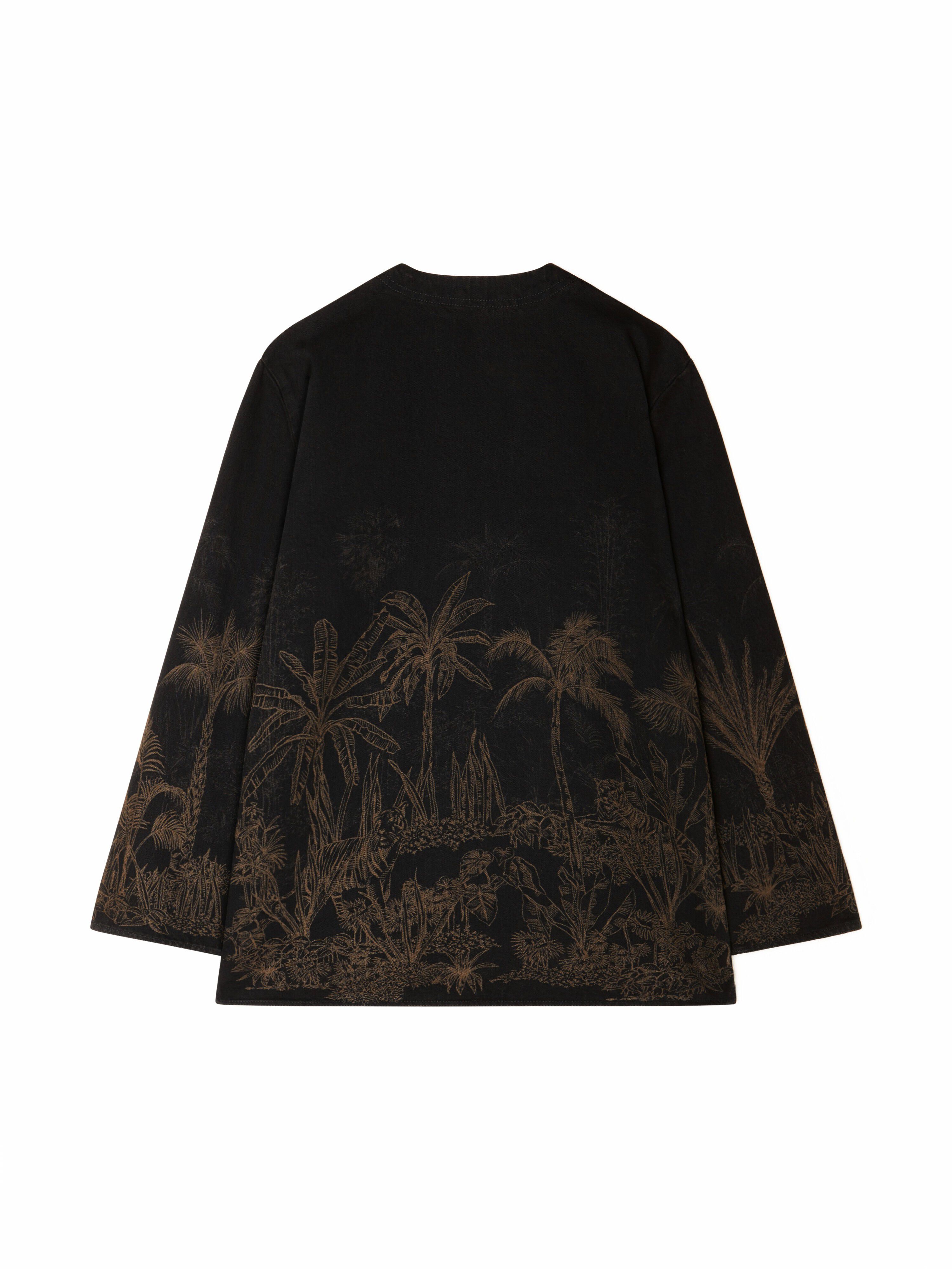 Alanui Jungle Toile De Jouy Denim Chemisier Black-Almond LWYM007R25DEN001