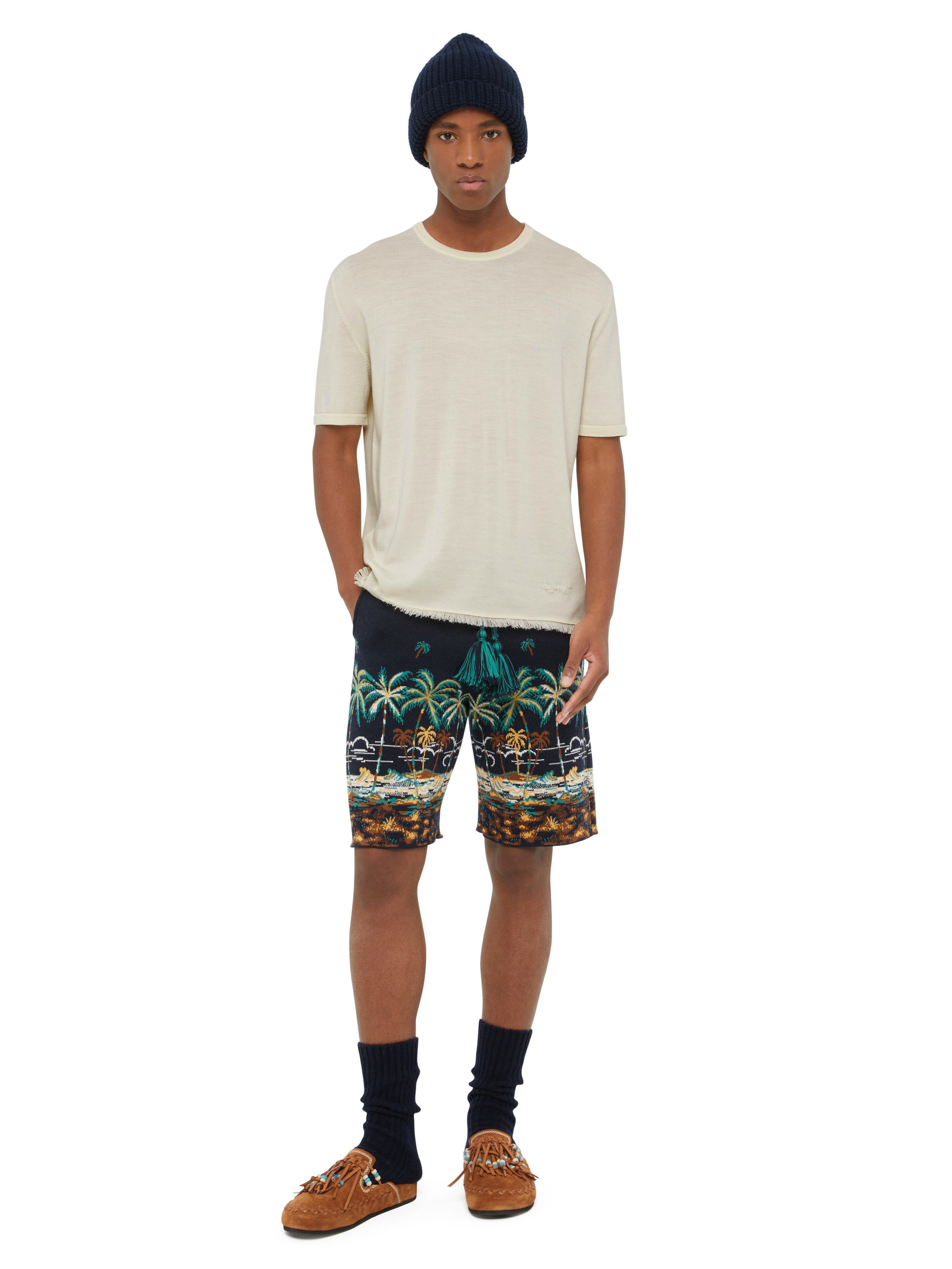 Alanui Knit T-Shirt White LMHW002E24KNI001
