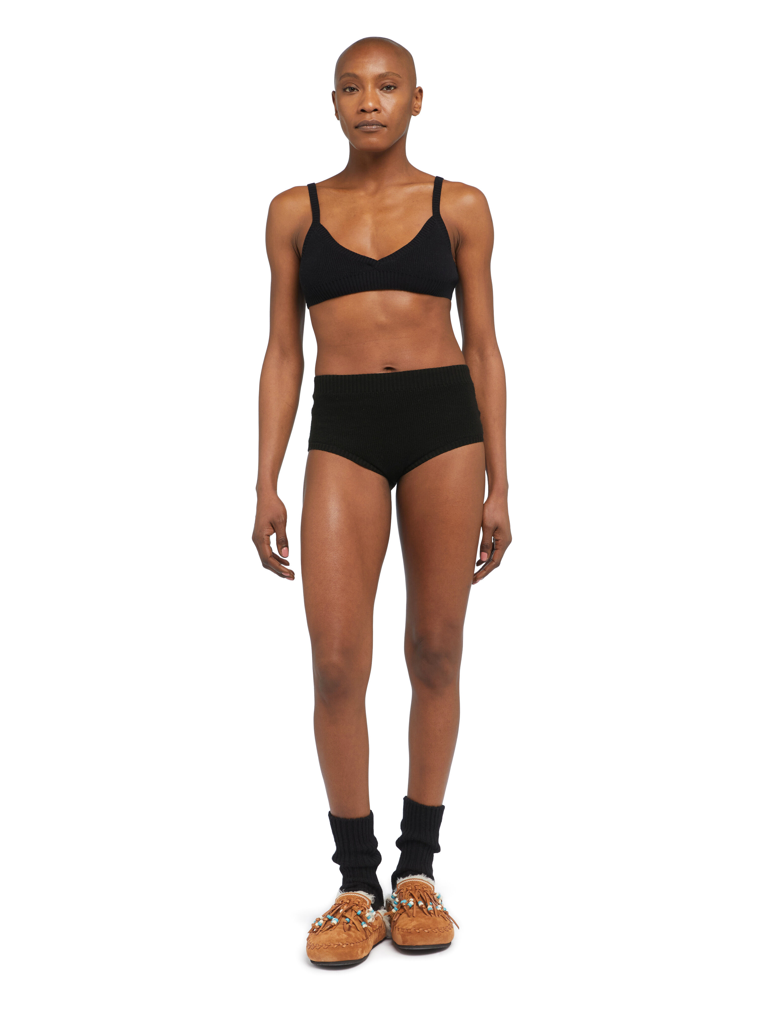 Alanui Cashmere Culotte Black LWHM020E25KNI001