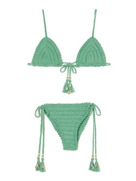 Alanui Sea Nomad Crochet Bikini Acquamarine LWFA007R26KNI001