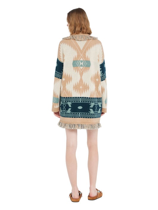 Alanui Icon Jacquard Cardigan Chalk-Sand LWHB064R26KNI026