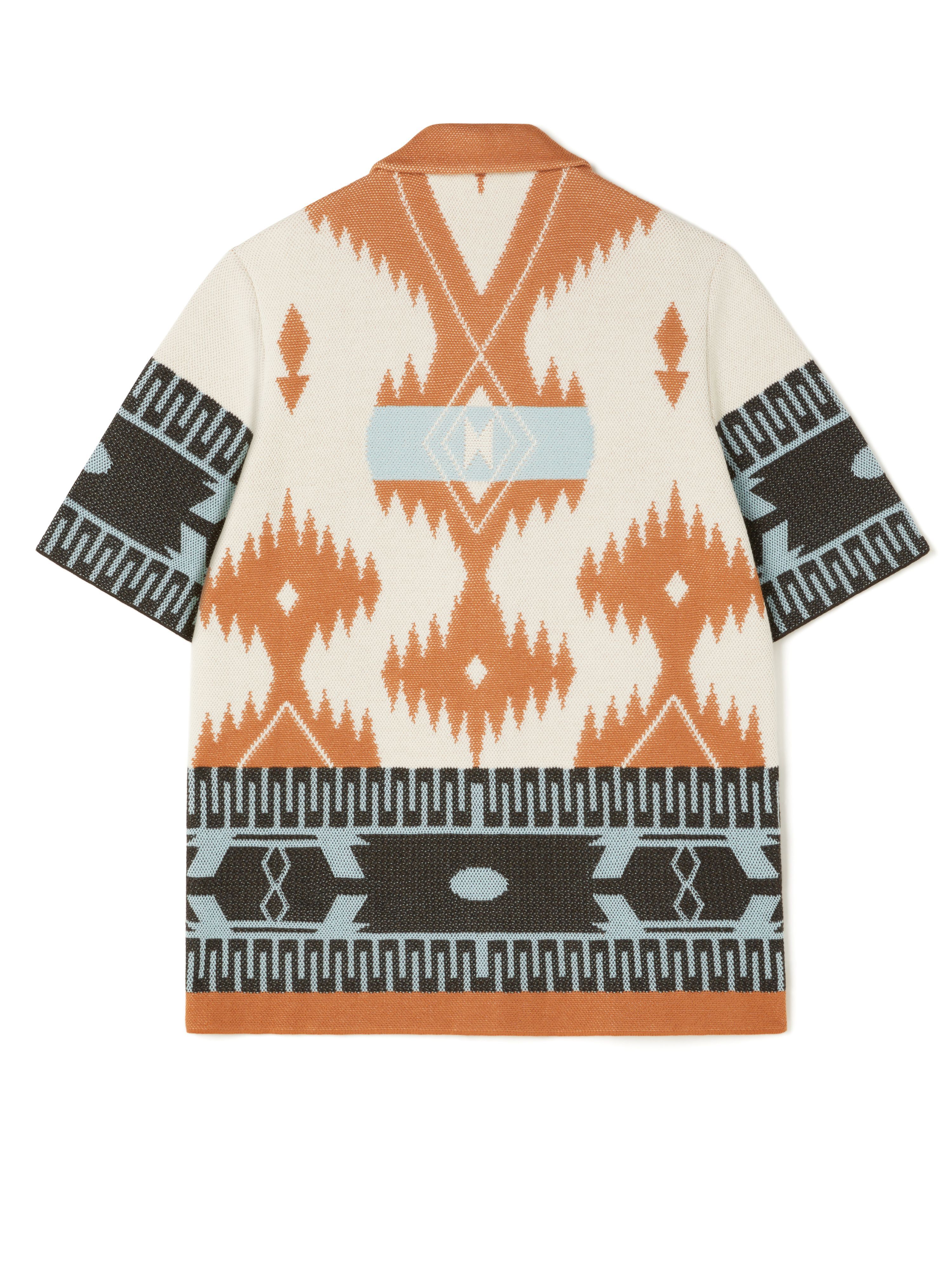 Alanui Cotton Piquet Icon Shirt Chalk-Pecan LMHY001R25KNI002