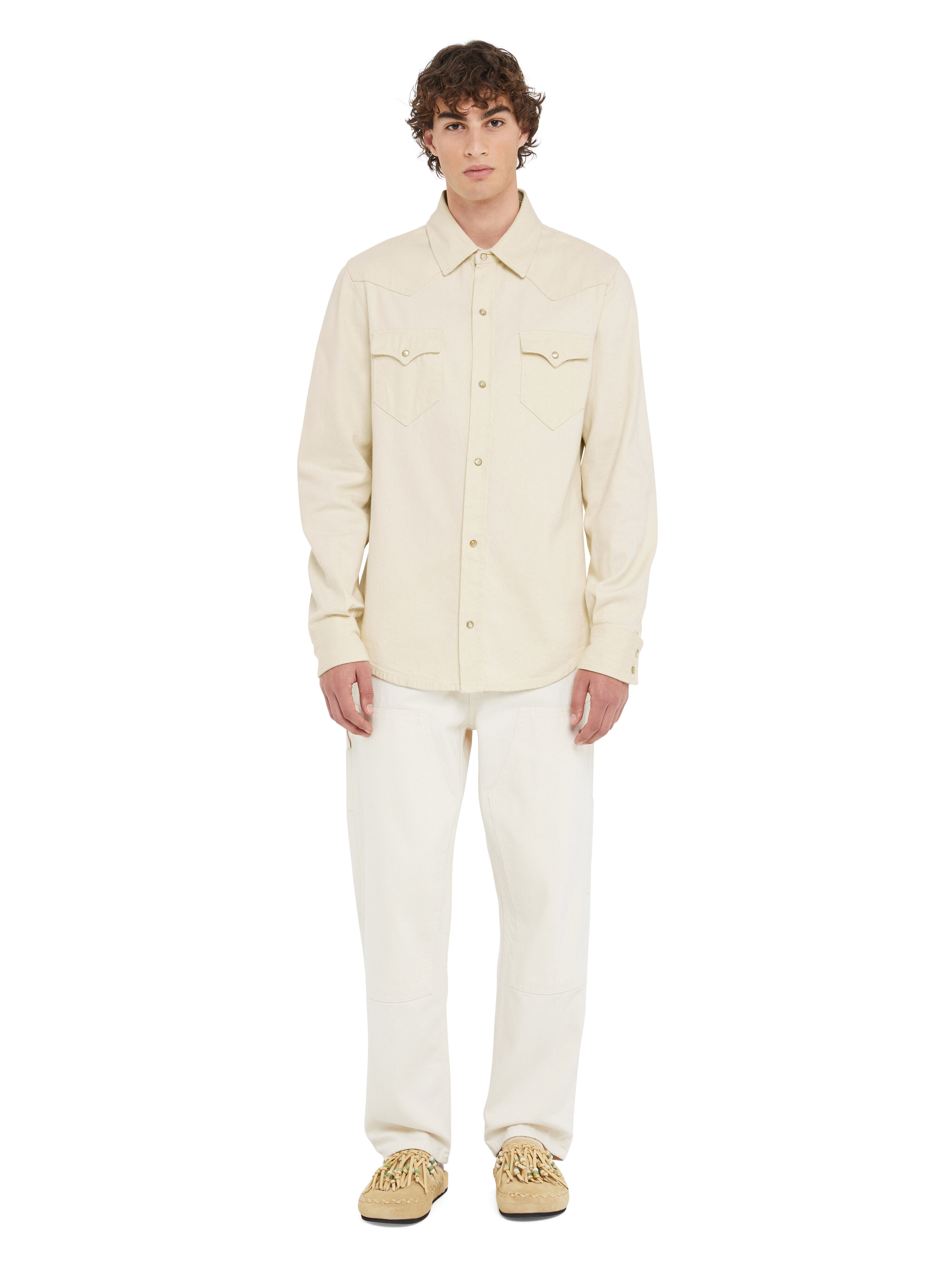 Alanui Raw Denim Shirt White Raw Denim LMYD007R25DEN005