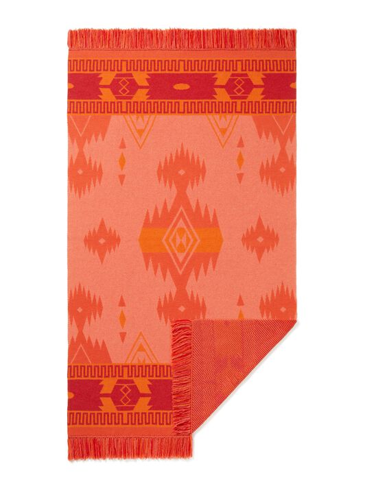 Alanui Icon Jacquard Blanket Papaya-Sunset Orange LWRO002R24KNI001
