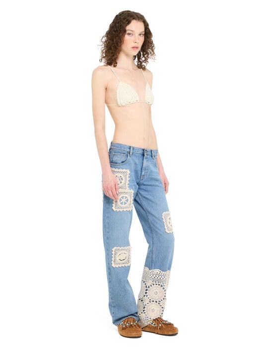 Alanui Island’S Diary Denim Pants Light Wash Denim LWYA019R26DEN002 Alanui Island’S Diary Denim Pants Light Wash Denim LWYA019R26DEN002