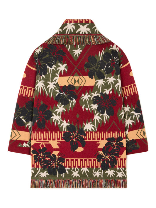 Alanui Hibiscus Bloom Cardigan Ruby-Multicolor LWHB064E25KNI009