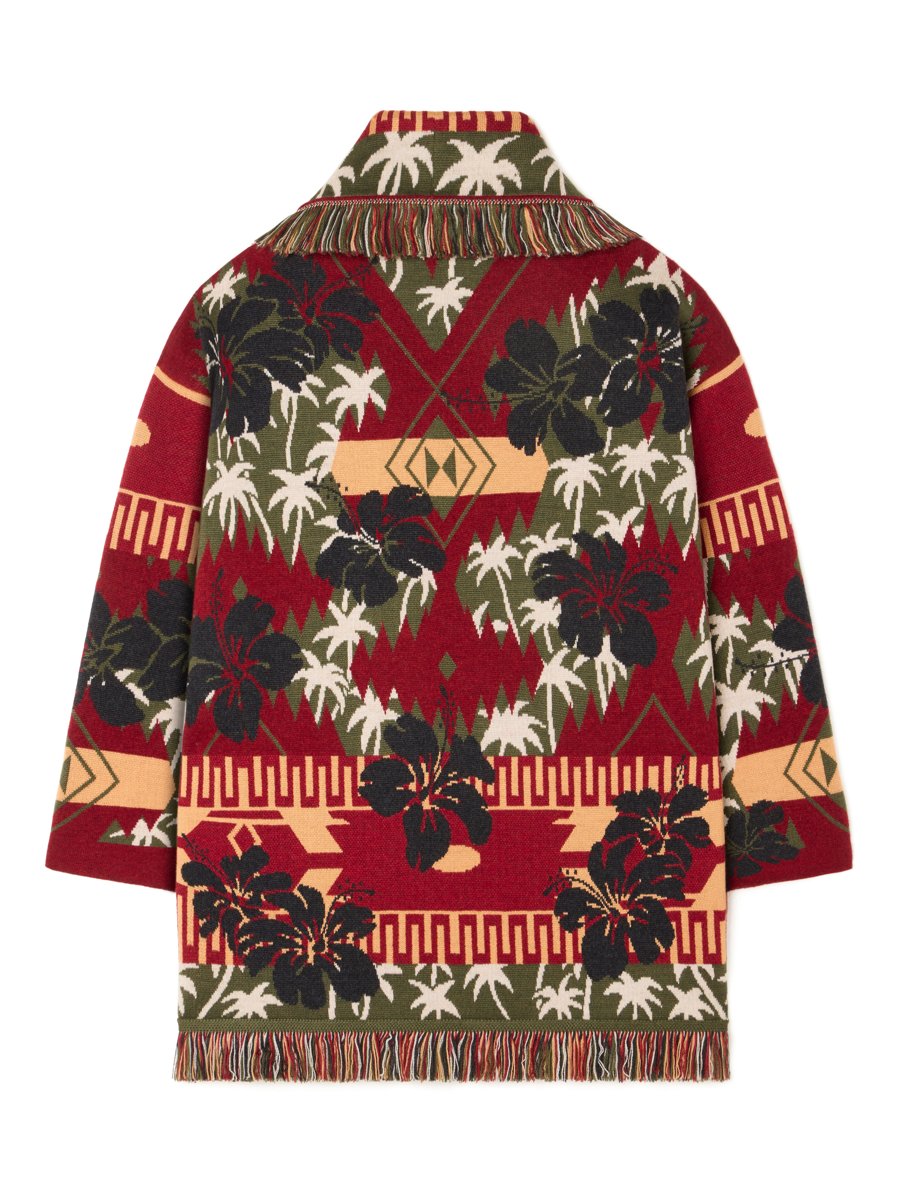 Alanui Hibiscus Bloom Cardigan Ruby-Multicolor LWHB064E25KNI009