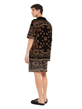 Alanui Cotton Piquet Bandana Shirt Black-Furnace LMHY001R25KNI001
