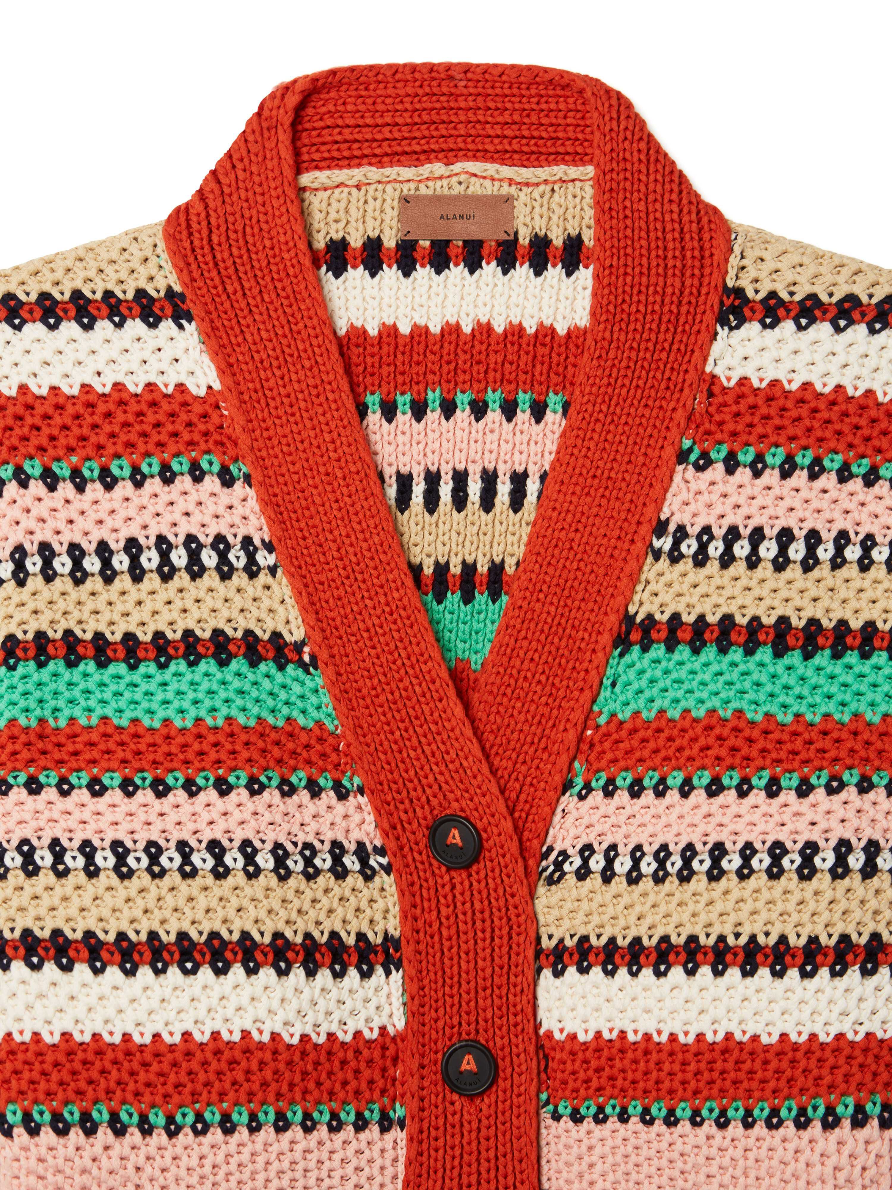 Alanui Sunny Stripes Cardicrop Furnace-Multicolor LWHB055R25KNI003