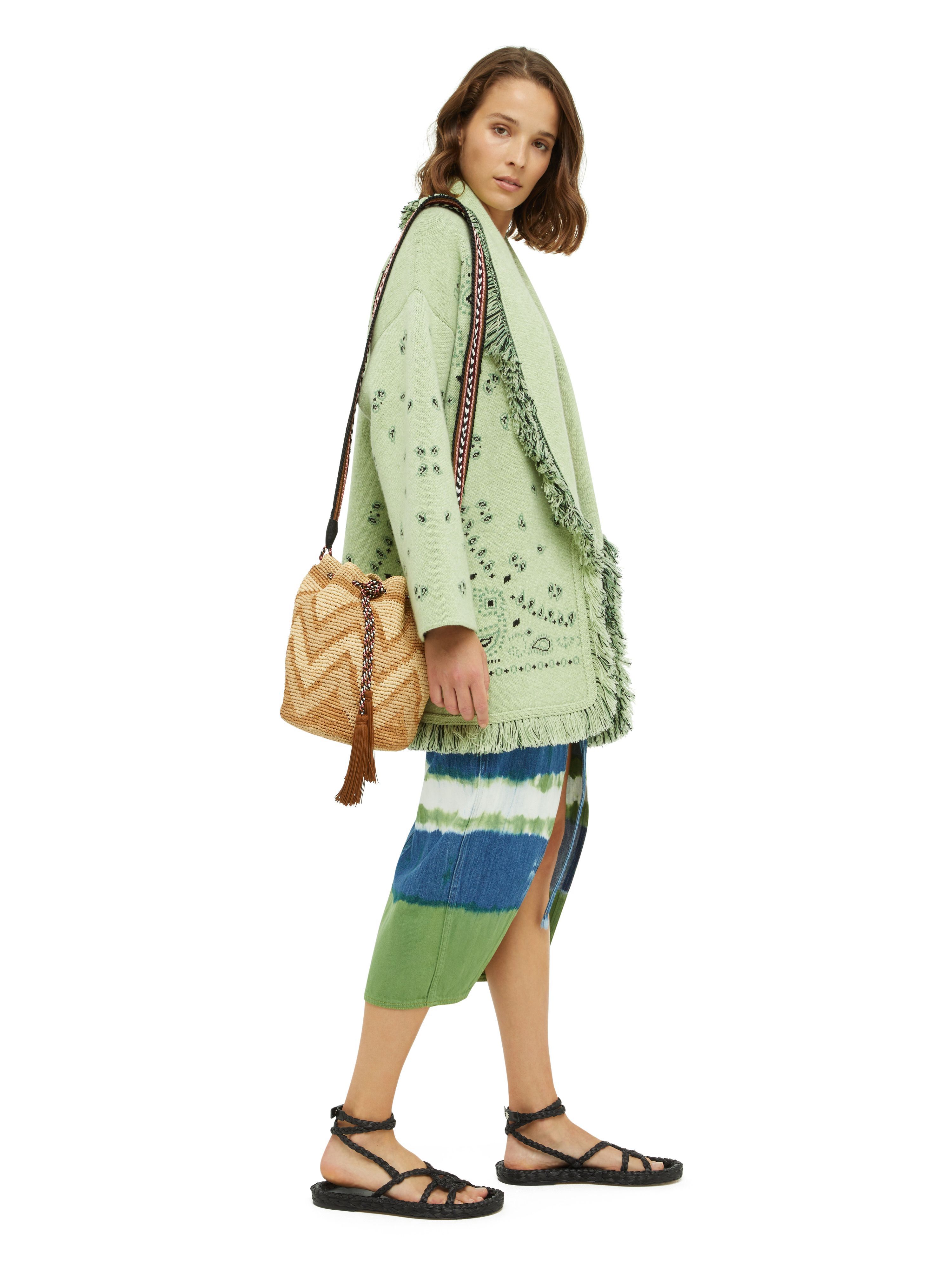Alanui Bandana Jacquard Cardigan Surf-Multicolor LWHB064R24KNI002
