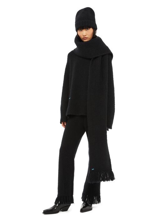 Alanui "A"Finest Scarf Black LWMA011F23KNI004