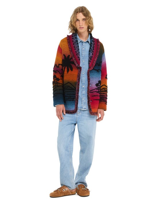 Alanui Sunset Stories Cardigan Black-Multicolor LMHB039R26KNI002 Alanui Sunset Stories Cardigan Black-Multicolor LMHB039R26KNI002