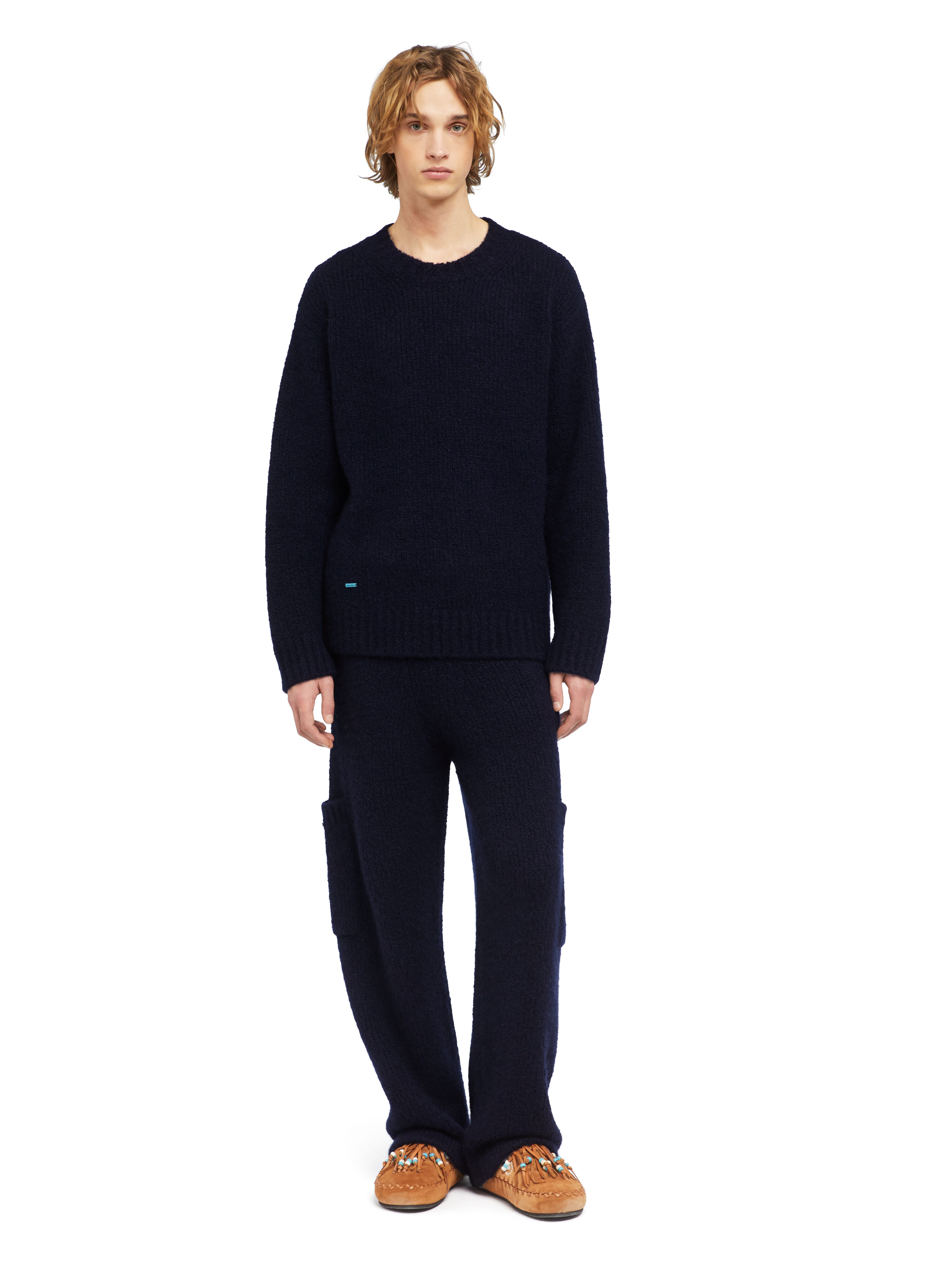 Alanui Alanui Finest Sweater Midnight Blue LMHE033E25KNI004
