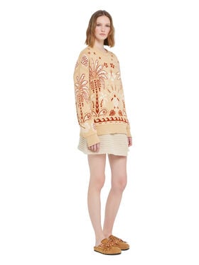 Alanui Echoes Of The Island Sweater Pink Sand-Chalk