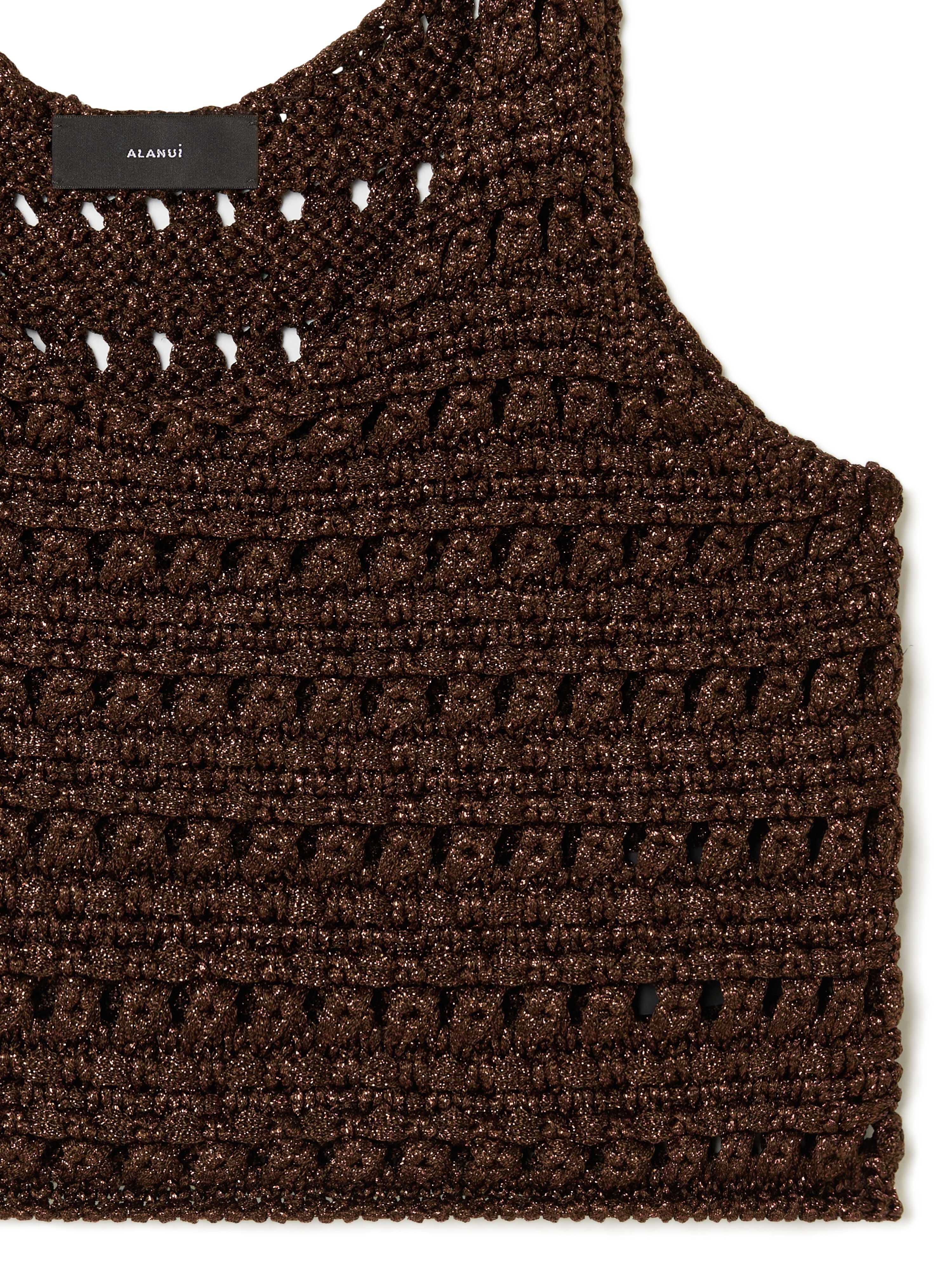 Alanui Ray Of Light Top Coffee LWHT004R25KNI001