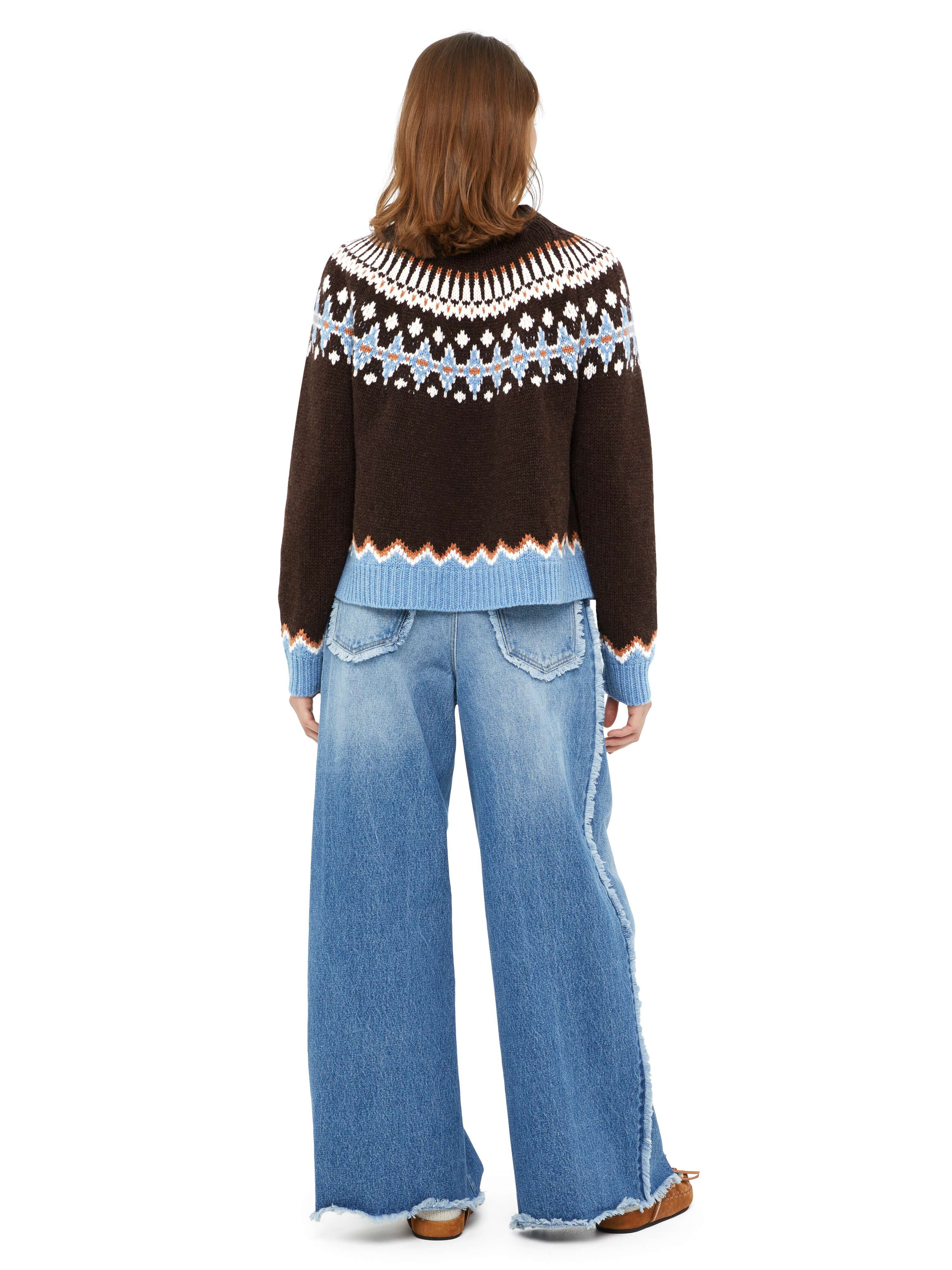 Alanui Sweet Winter Sweater Coffee-Multicolor LWHE061E24KNI001