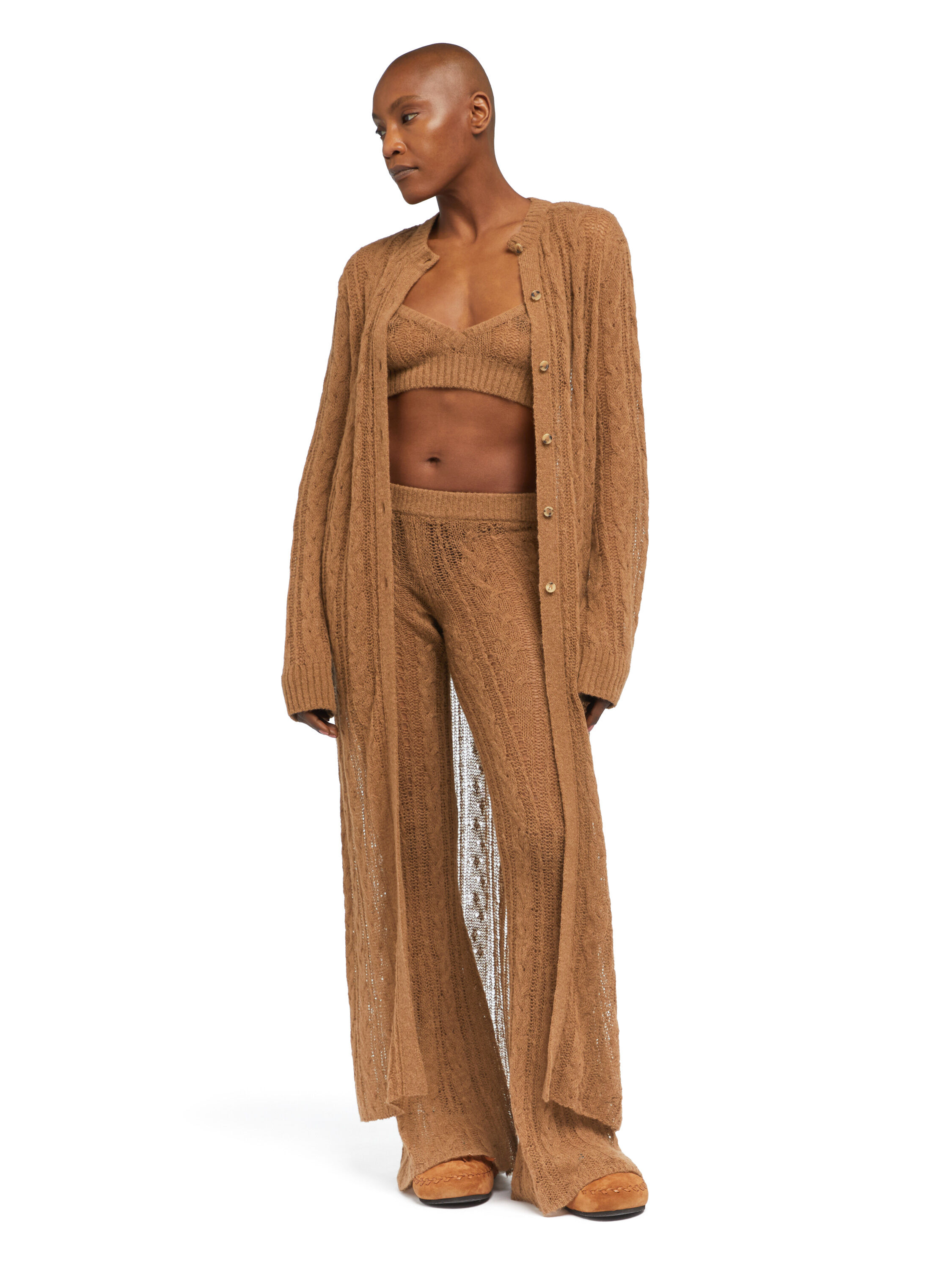 Alanui Desert Drift Pants Camel LWHG017E25KNI001