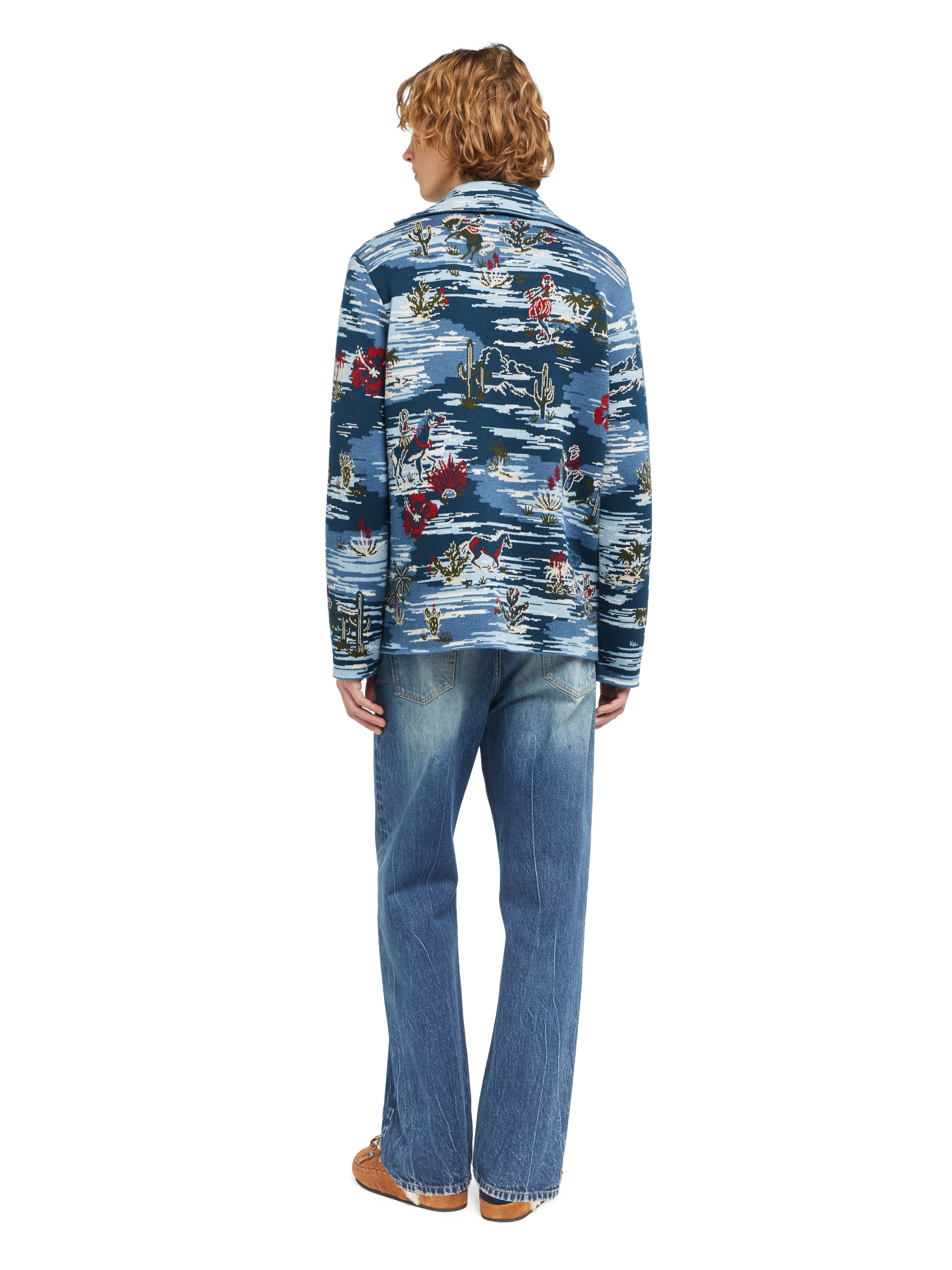 Alanui Tex-Hawaii Roundtrip Shirt Midnight-Multicolor LMHY004E25KNI001