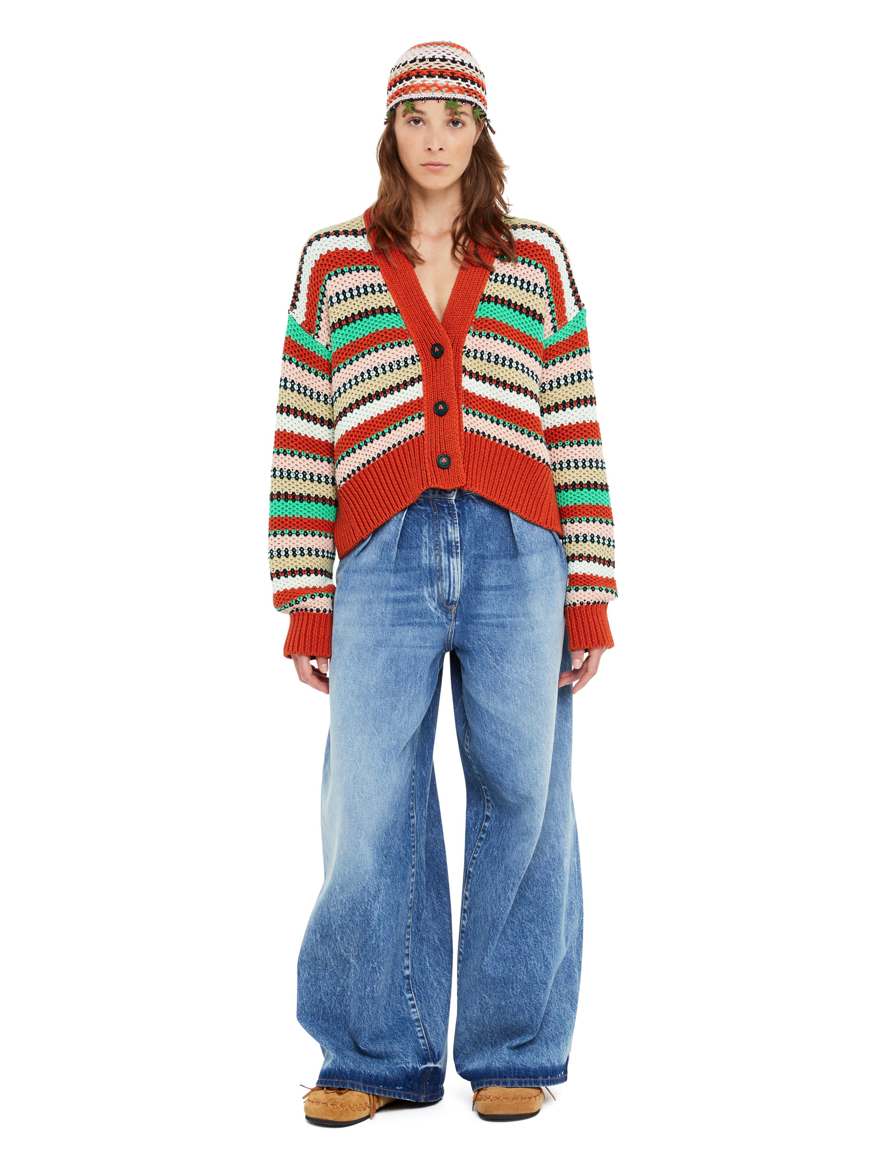 Alanui Sunny Stripes Cardicrop Furnace-Multicolor LWHB055R25KNI003