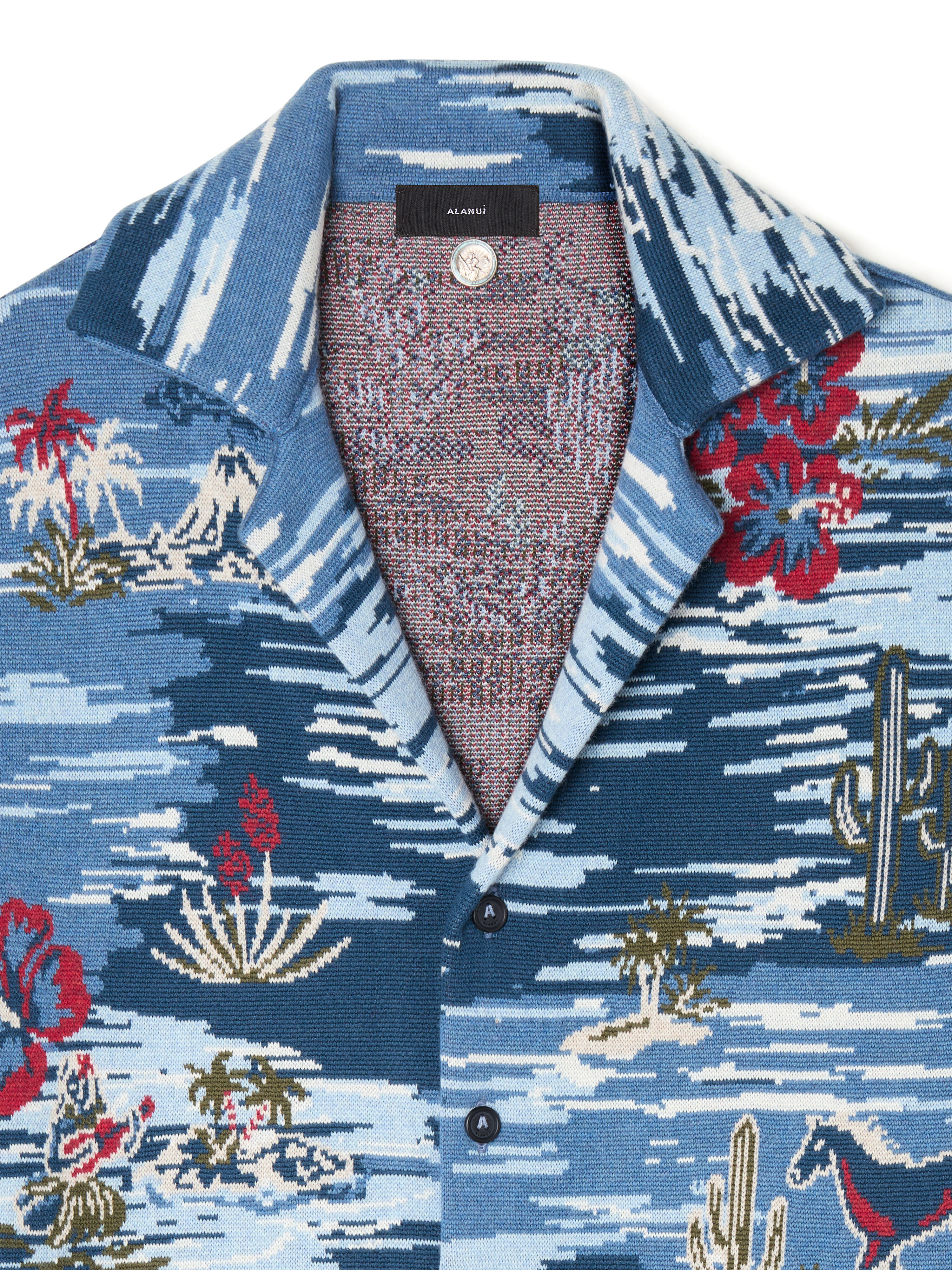 Alanui Tex-Hawaii Roundtrip Shirt Midnight-Multicolor LMHY004E25KNI001