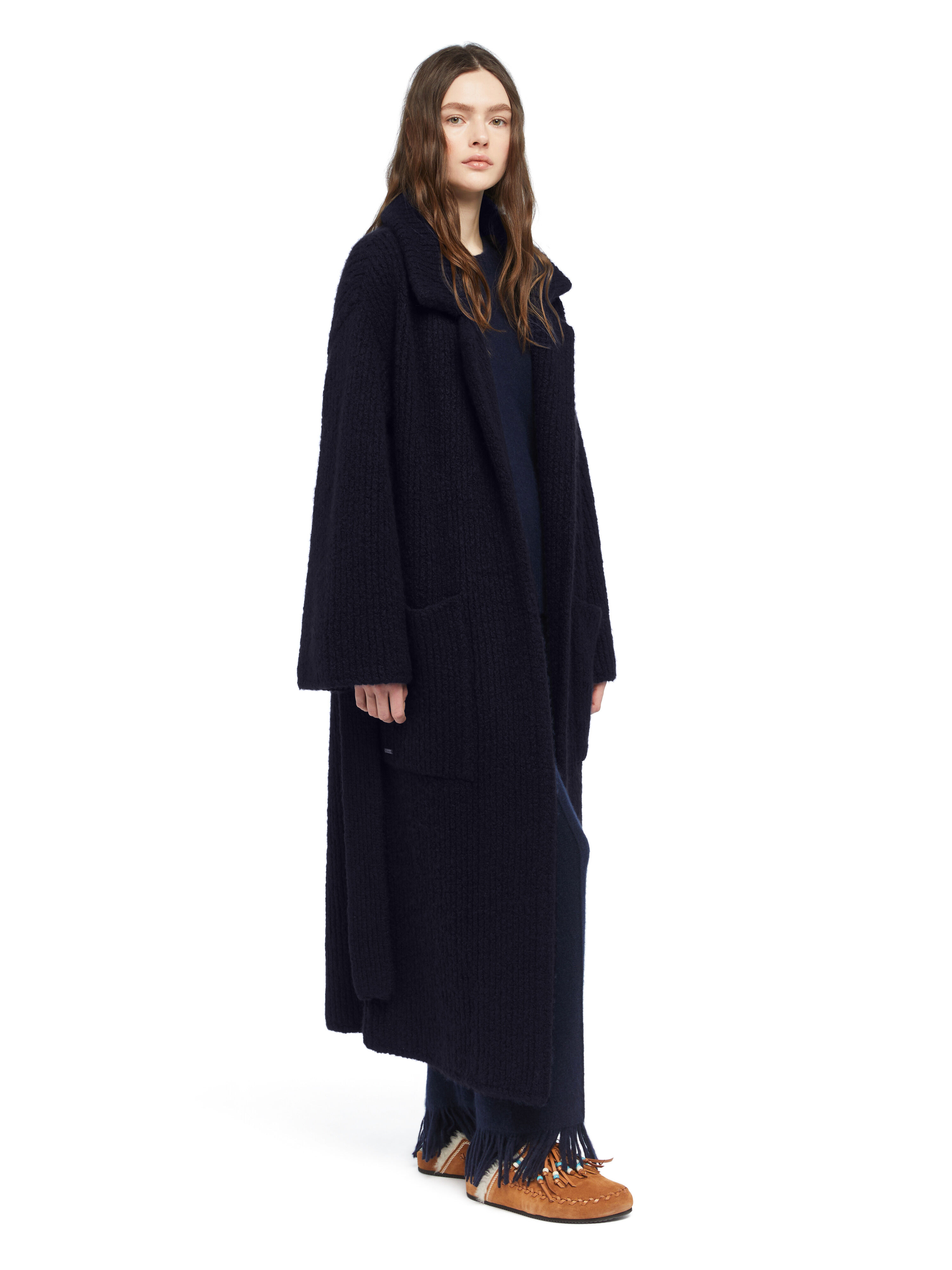 Alanui Alanui Finest Coat Midnight Blue LWHQ013E25KNI001