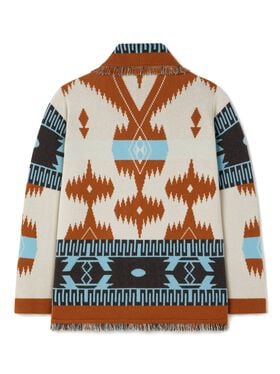 Alanui Icon Jacquard Cardigan Chalk-Pecan