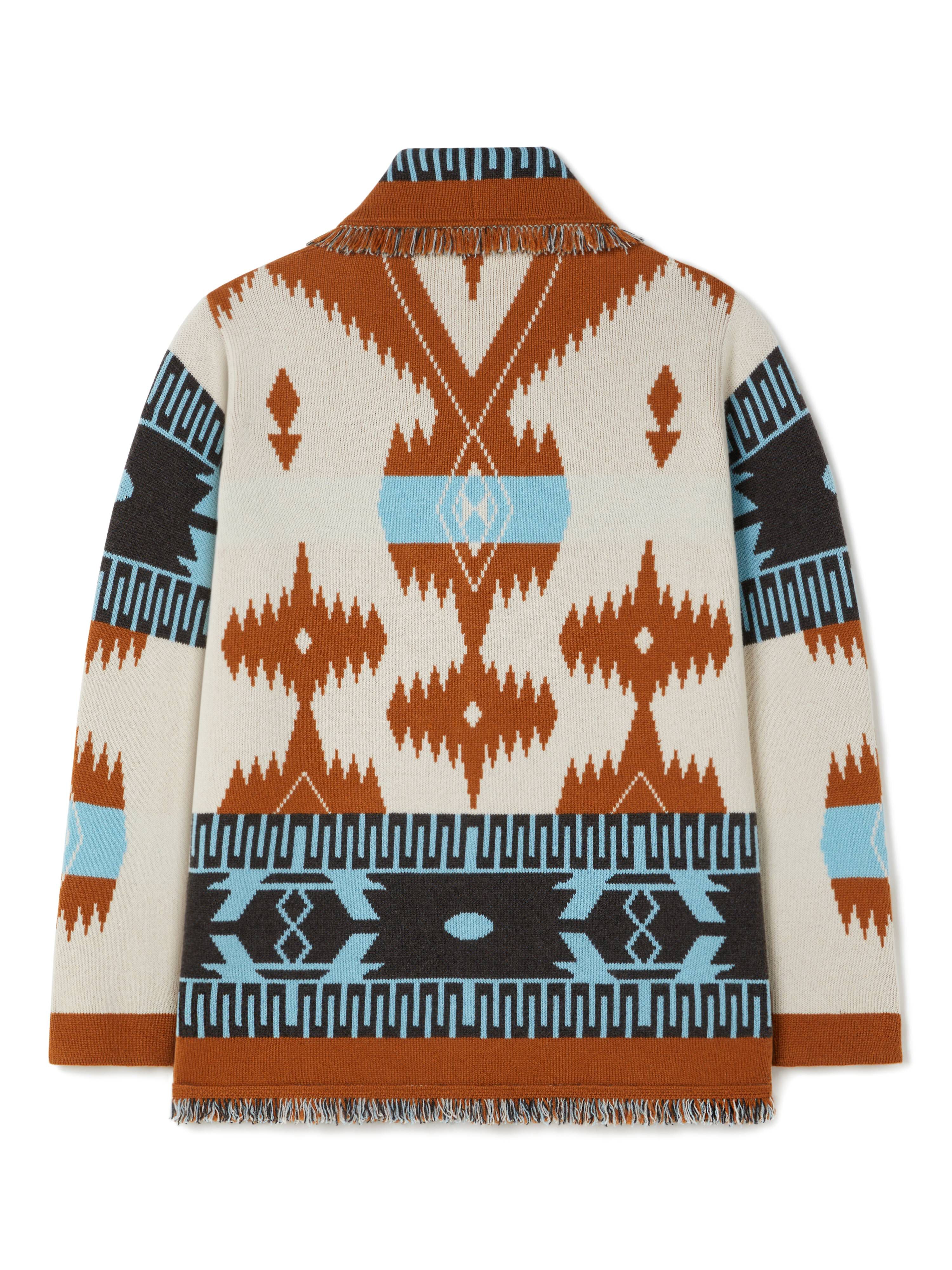 Alanui Icon Jacquard Cardigan Chalk-Pecan LMHB038R25KNI001